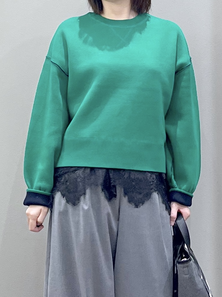 ricoさんの「Dessin｜【2WAY/洗濯機OK/XS-L】配色リバーシブル コットンジャカード クルーネックニット」を使ったコーディネート