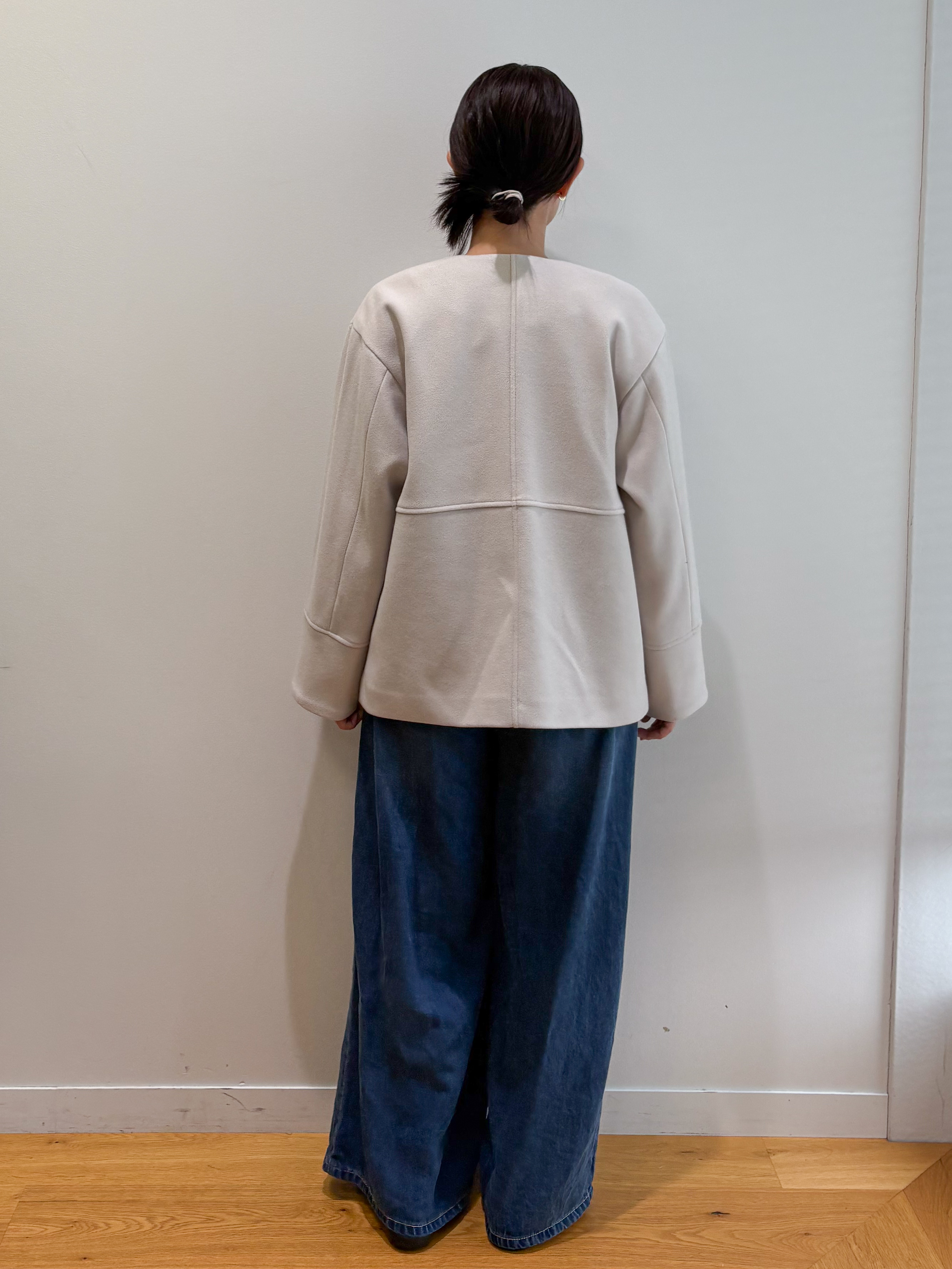 そねなおさんの「OPAQUE.CLIP｜ウールライク ノーカラーコート【洗濯機OK】」を使ったコーディネート