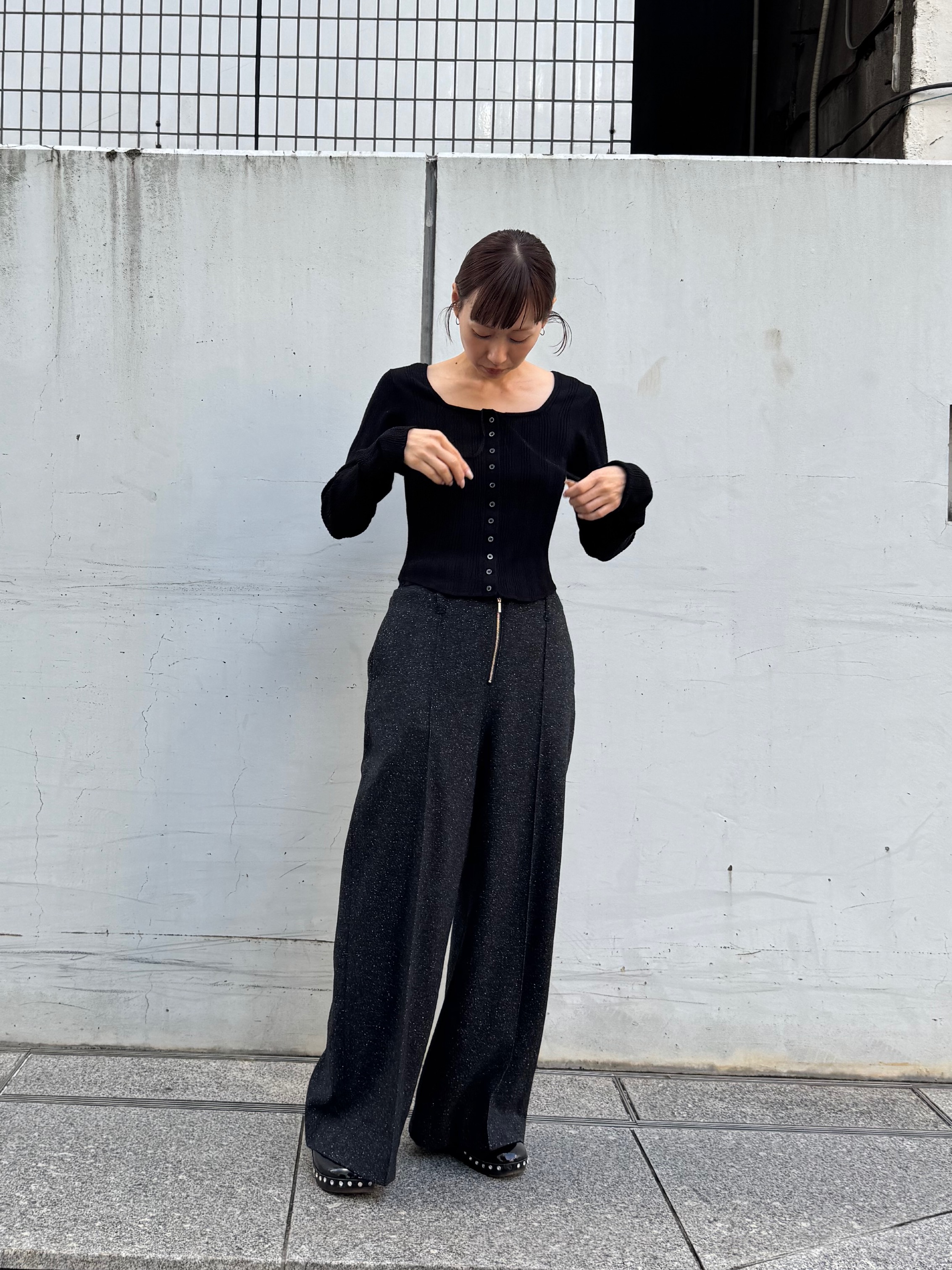 designer yukaさんの「CODE A｜intimate knit cardigan」を使ったコーディネート