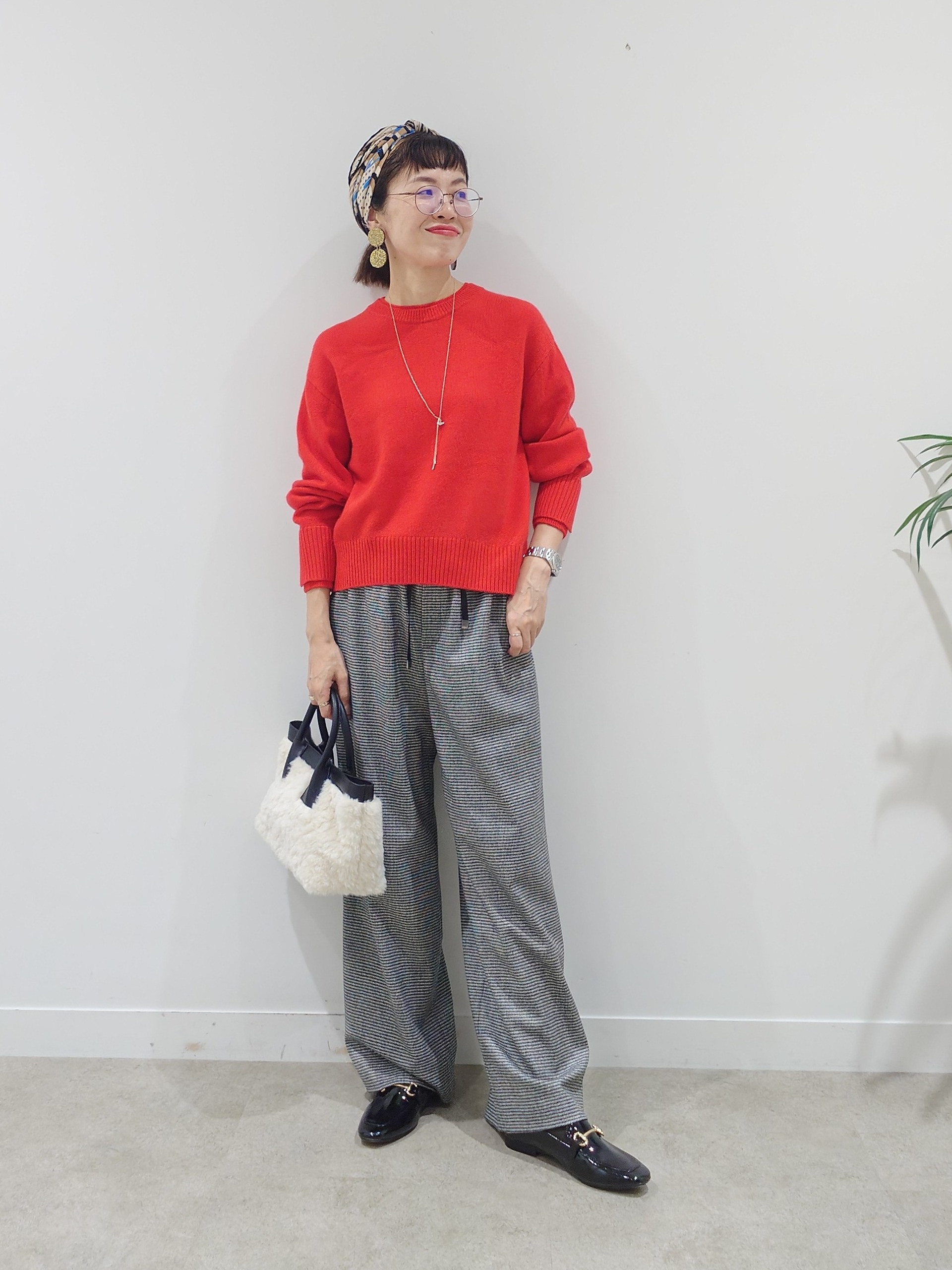 MUTSUKOさんの「UNTITLED｜【セットアップ可/ウエストゴム】ウールドロストパンツ」を使ったコーディネート