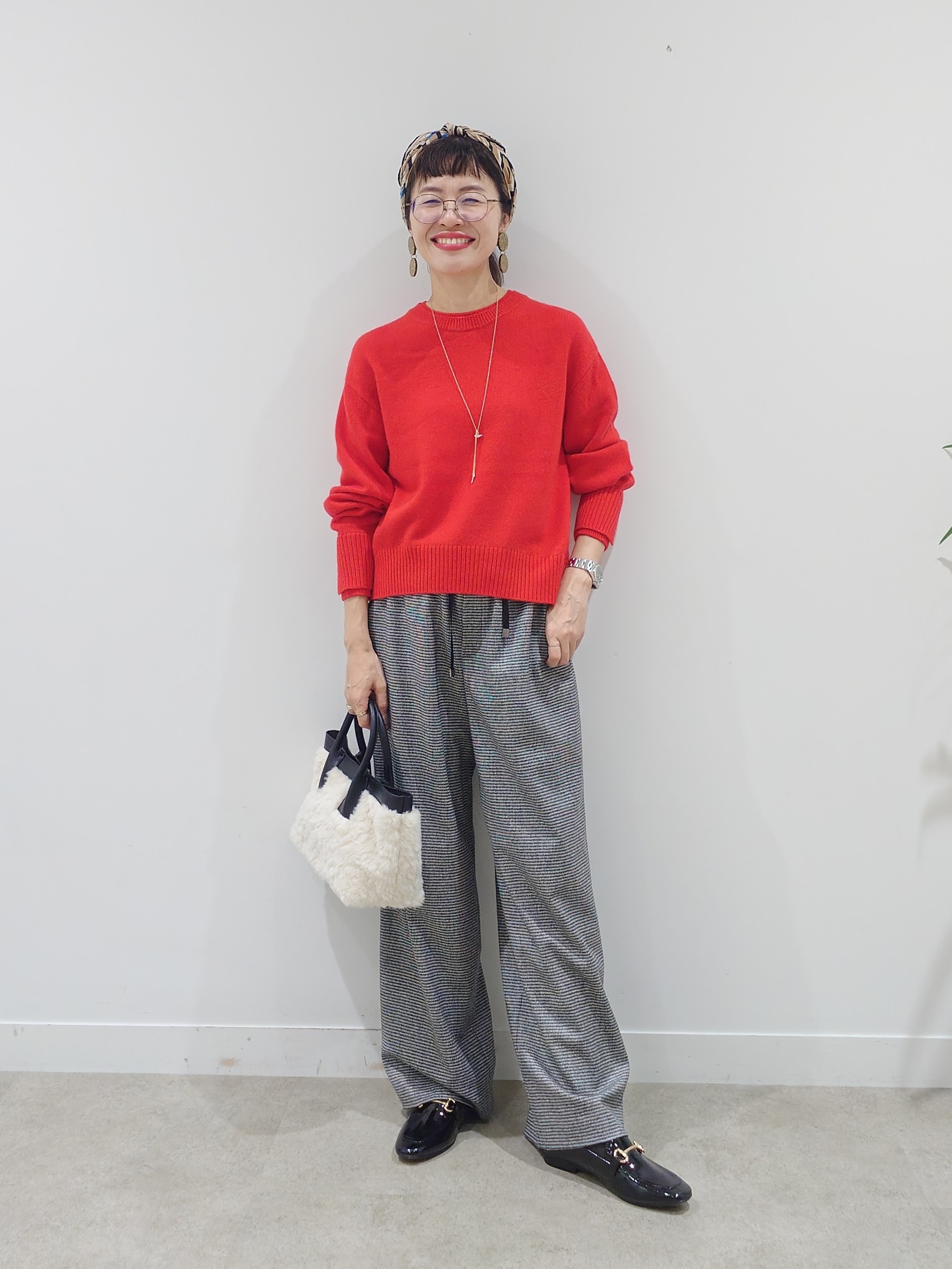 MUTSUKOさんの「UNTITLED｜【セットアップ可/ウエストゴム】ウールドロストパンツ」を使ったコーディネート