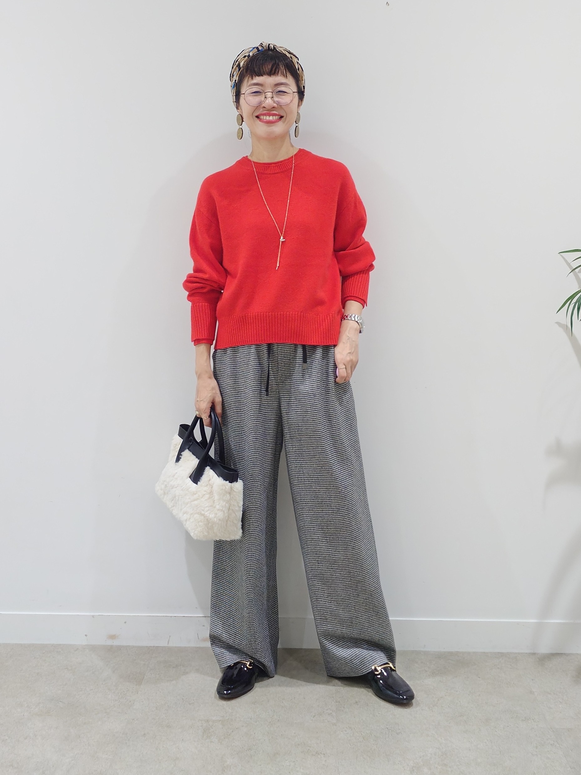 MUTSUKOさんの「UNTITLED｜【セットアップ可/ウエストゴム】ウールドロストパンツ」を使ったコーディネート