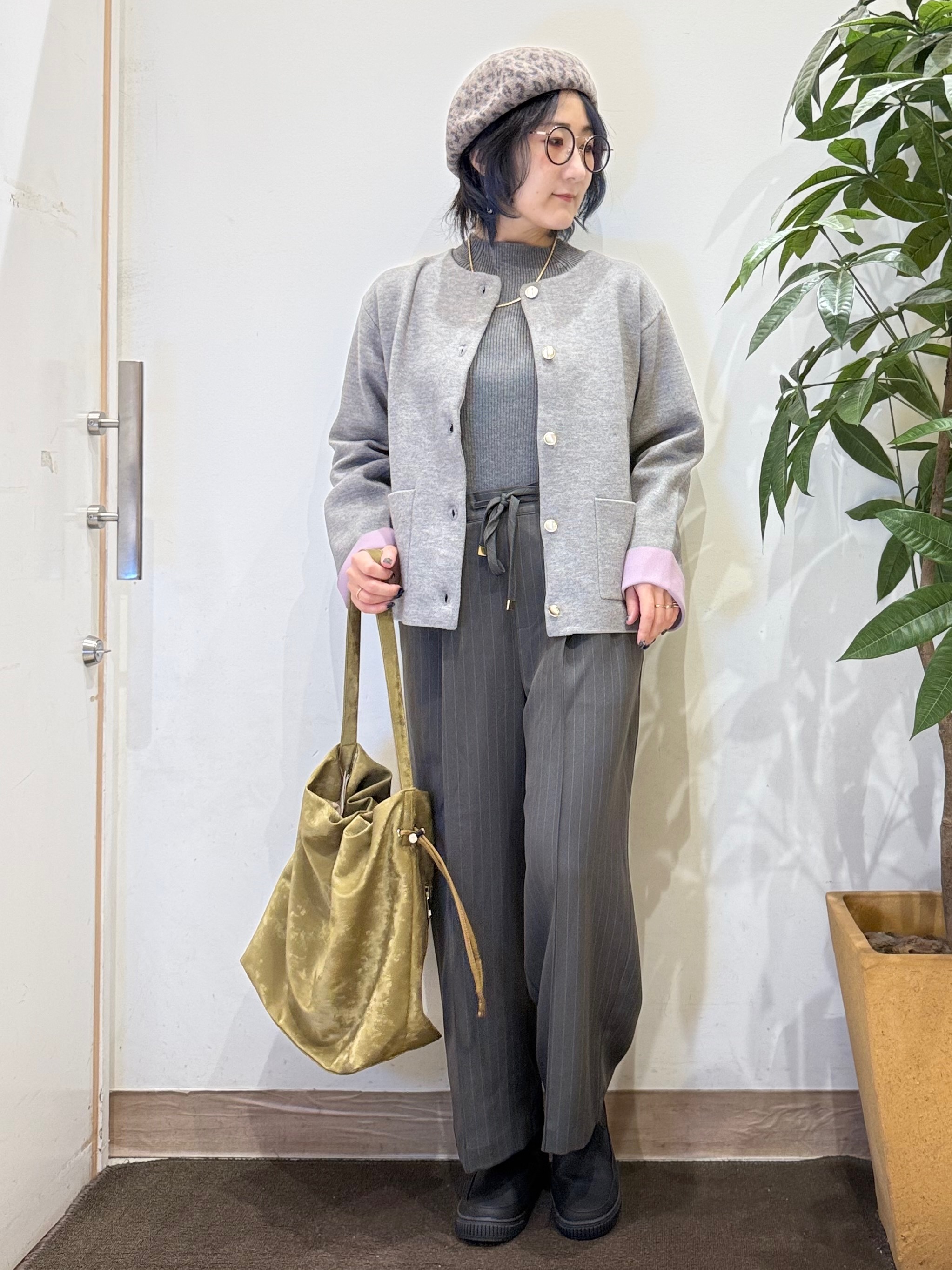 misakiさんの「SHOO･LA･RUE｜【S-LL/洗濯機可/静電気防止】もちもち配色ダブルフェイスカーディガン」を使ったコーディネート