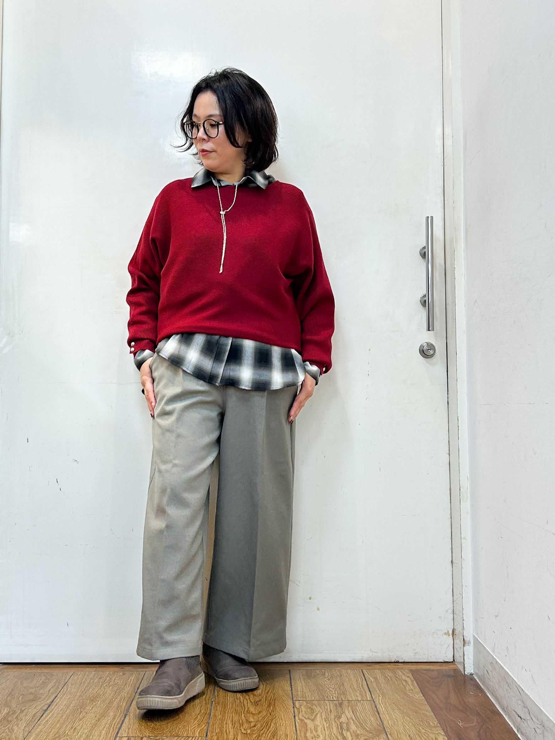 haruさんの「SHOO･LA･RUE｜【洗濯後しわになりにくい/S-LL】気分で選ぶ 大人のデイリー使いに ベーシックシャツ」を使ったコーディネート