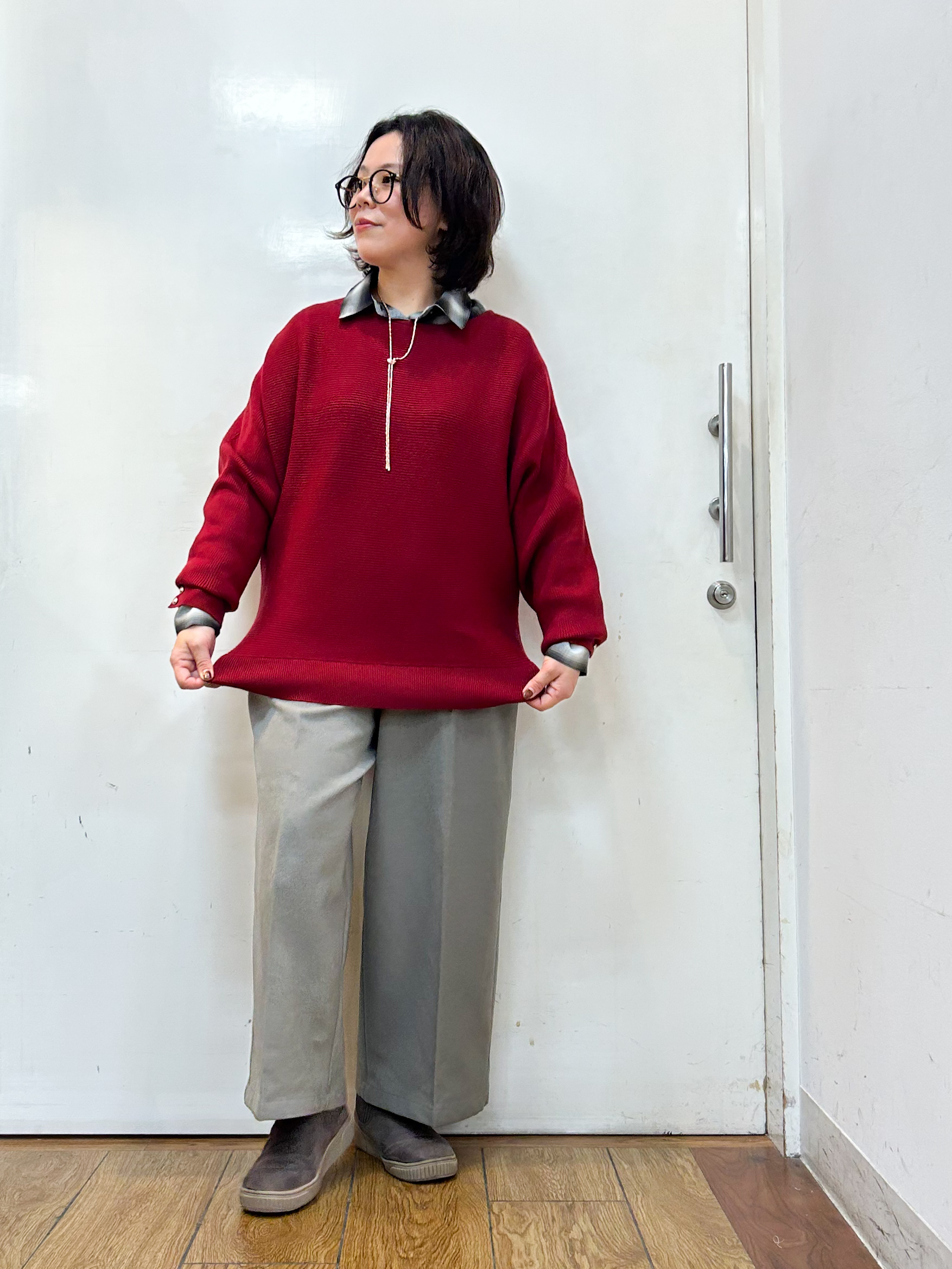 haruさんの「SHOO･LA･RUE｜【洗濯後しわになりにくい/S-LL】気分で選ぶ 大人のデイリー使いに ベーシックシャツ」を使ったコーディネート