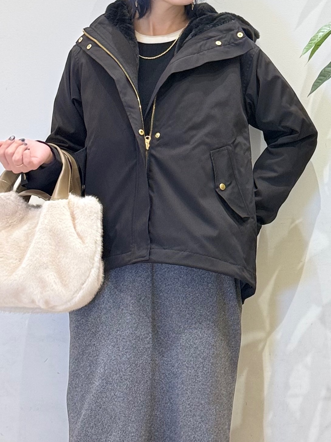 misakiさんの「SHOO･LA･RUE｜【洗濯機可/撥水/マルチWAY】ファーライナー付き 毎日欲張りマンパ」を使ったコーディネート