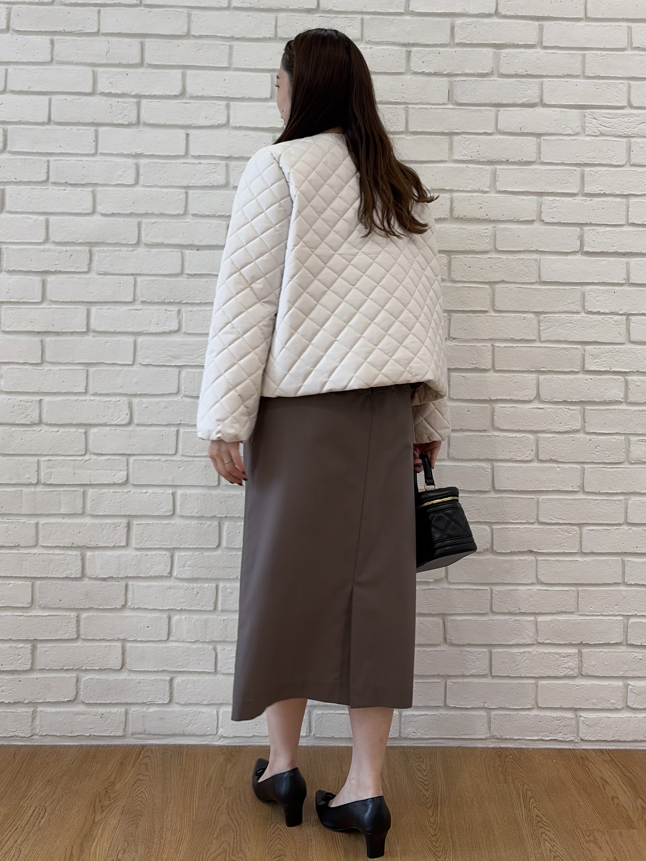 Saekoさんの「Couture brooch｜【一枚で品よく完成】ベアドッキング ペプラムワンピース」を使ったコーディネート