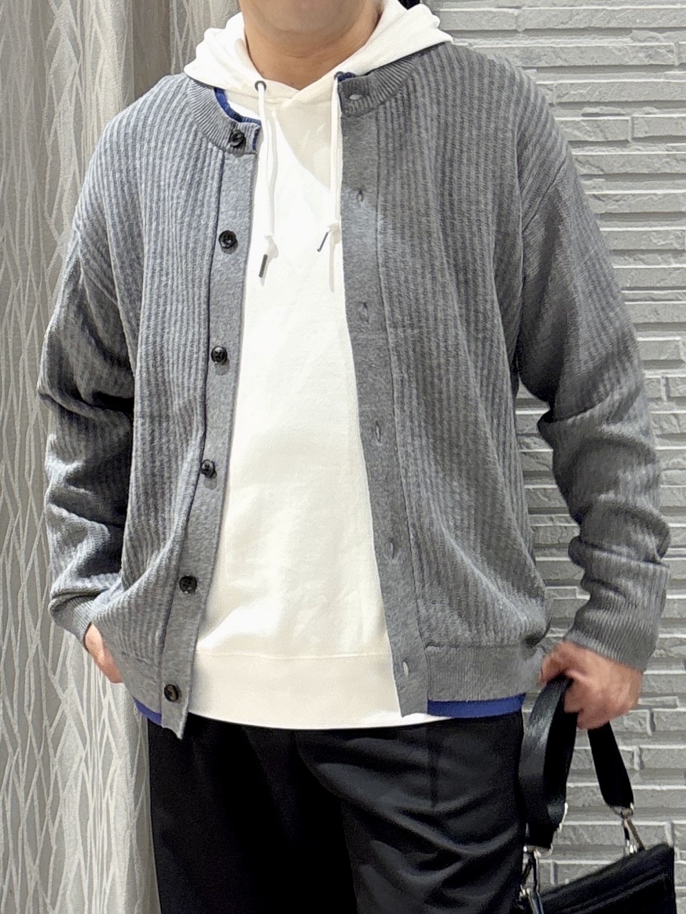 Pーyamaさんの「THE SHOP TK｜レイヤードデザイン カーディガン」を使ったコーディネート