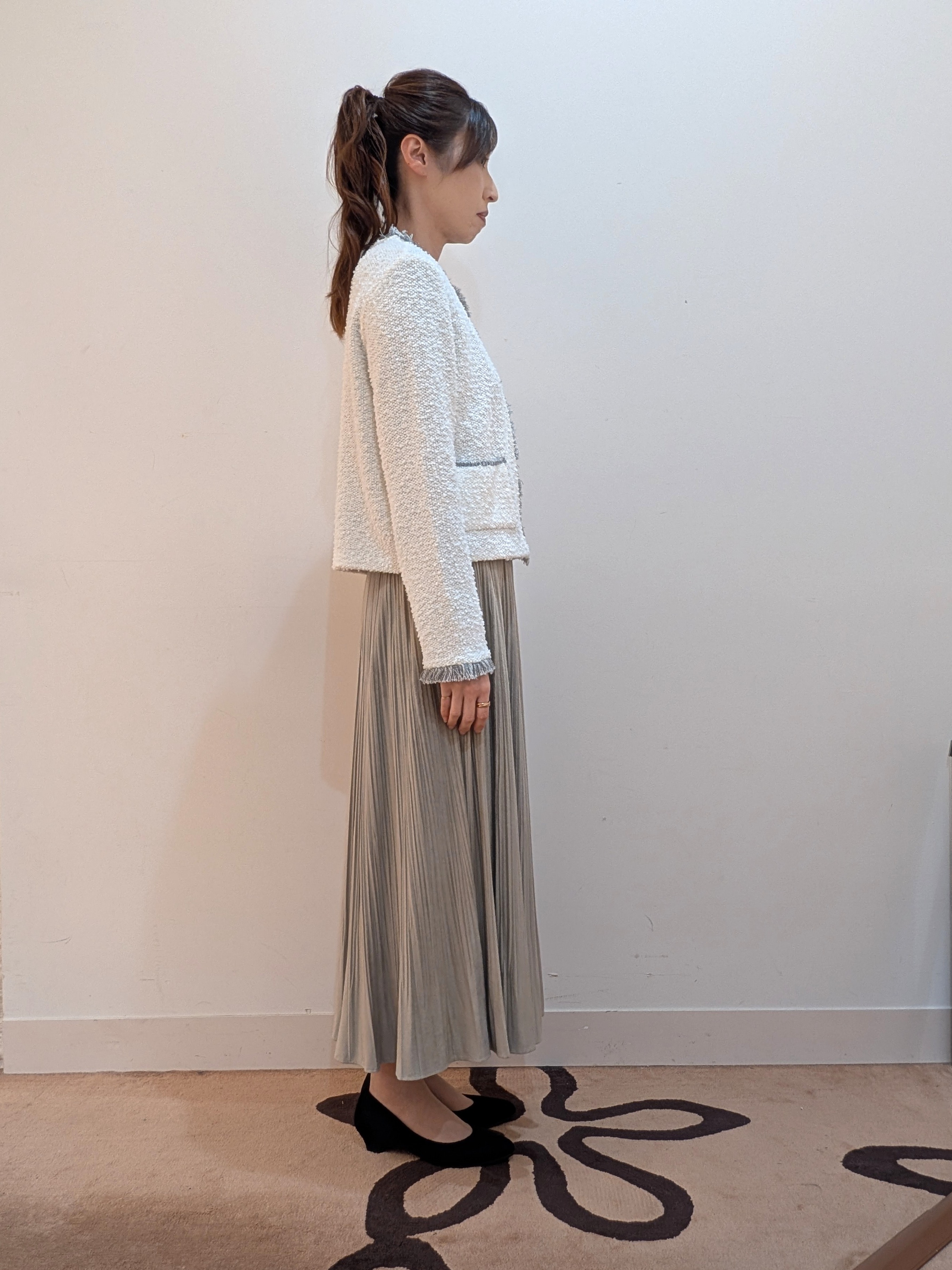 YUKAさんの「UNTITLED｜【ジャケットライク/秋羽織り】ファンシーヤーンツイードニットカーディガン」を使ったコーディネート