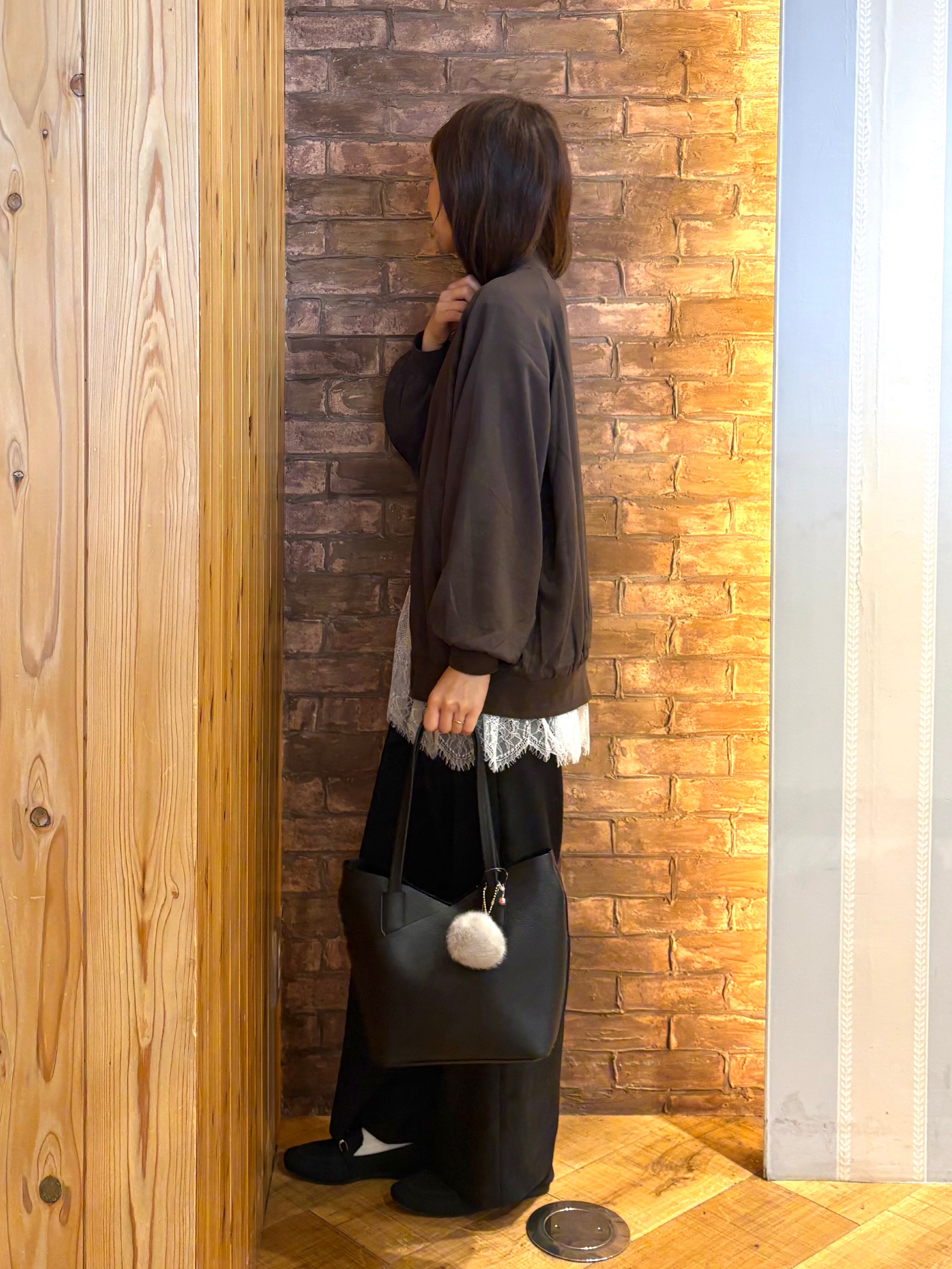 mieさんの「SHOO･LA･RUE｜【S-LL】洗濯後しわになりにくい さっと羽織れる麻調ブルゾン」を使ったコーディネート