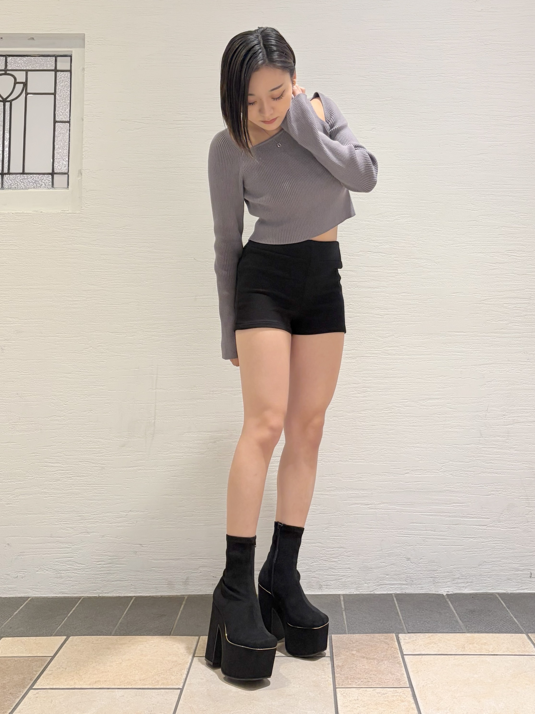 Maoさんの「ESPERANZA｜【アゲ盛り/約14cm】アゲ盛りショートブーツ」を使ったコーディネート