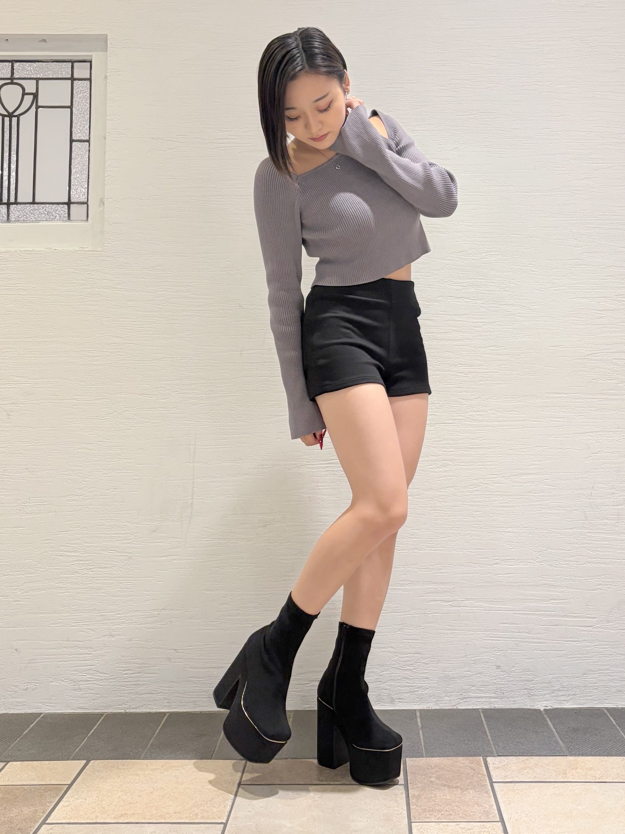 Maoさんの「ESPERANZA｜【アゲ盛り/約14cm】アゲ盛りショートブーツ」を使ったコーディネート