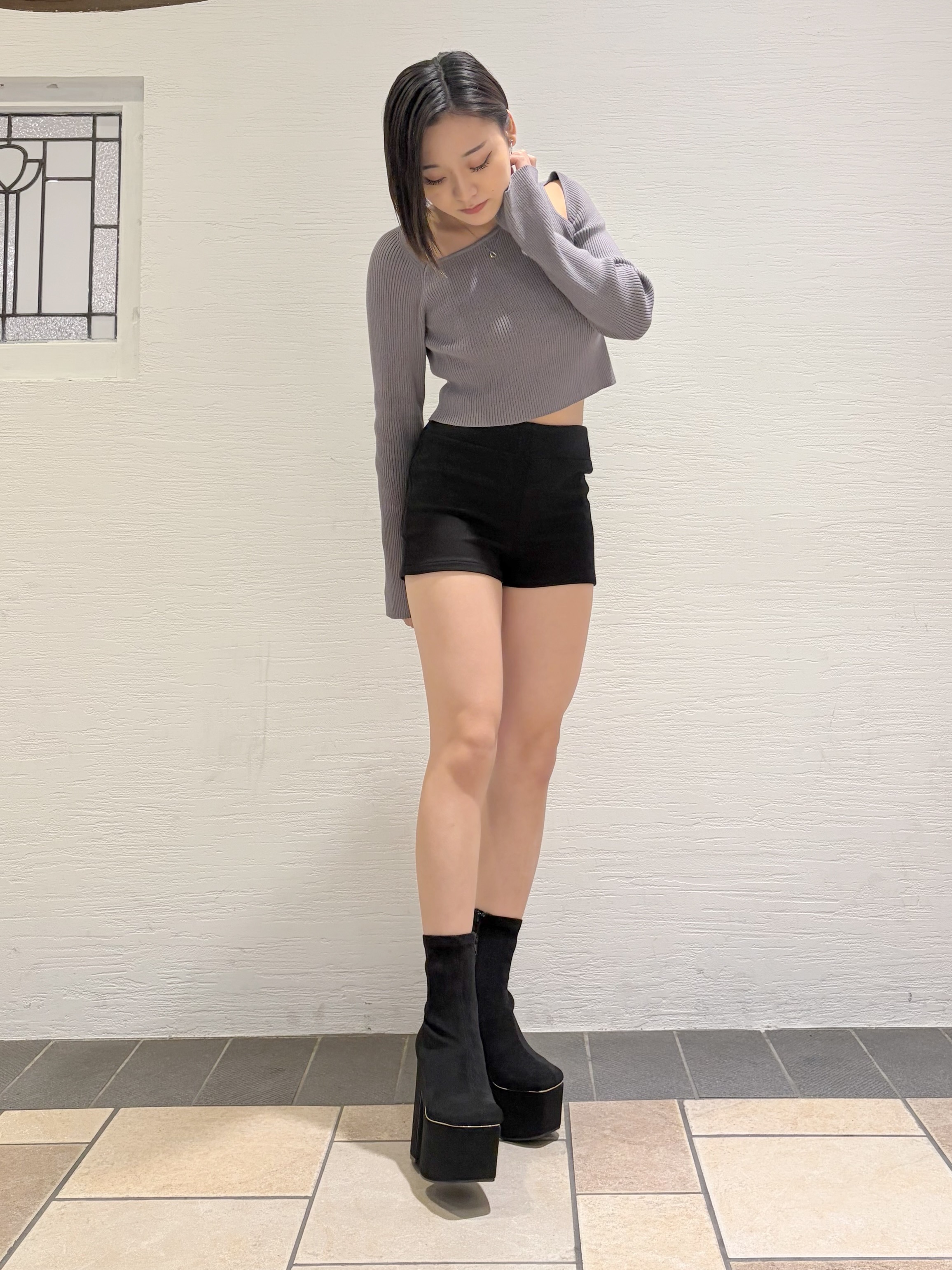 Maoさんの「ESPERANZA｜【アゲ盛り/約14cm】アゲ盛りショートブーツ」を使ったコーディネート