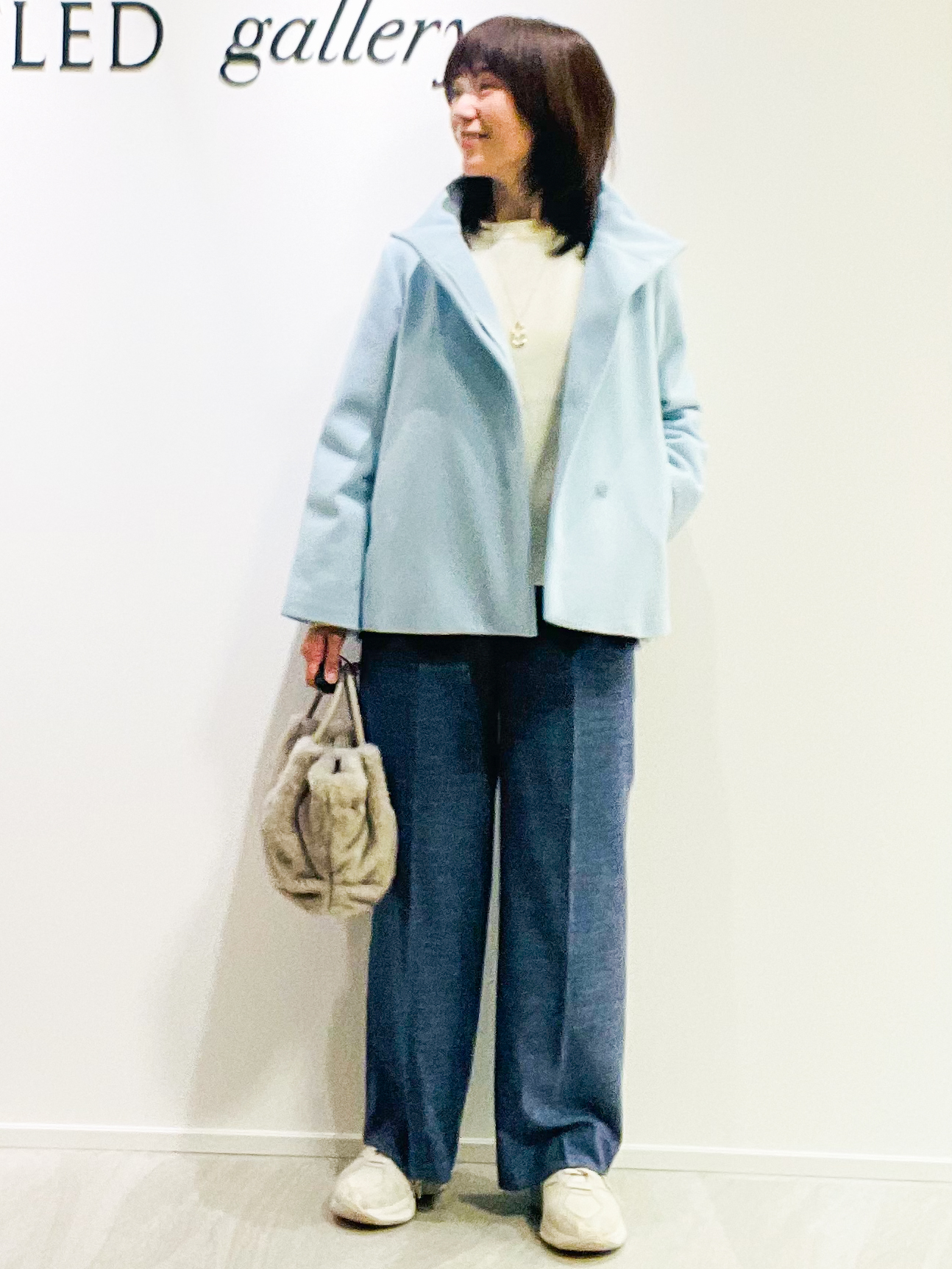 めいさんの「UNTITLED｜【軽アウター/ウール100】ウールショートコート」を使ったコーディネート