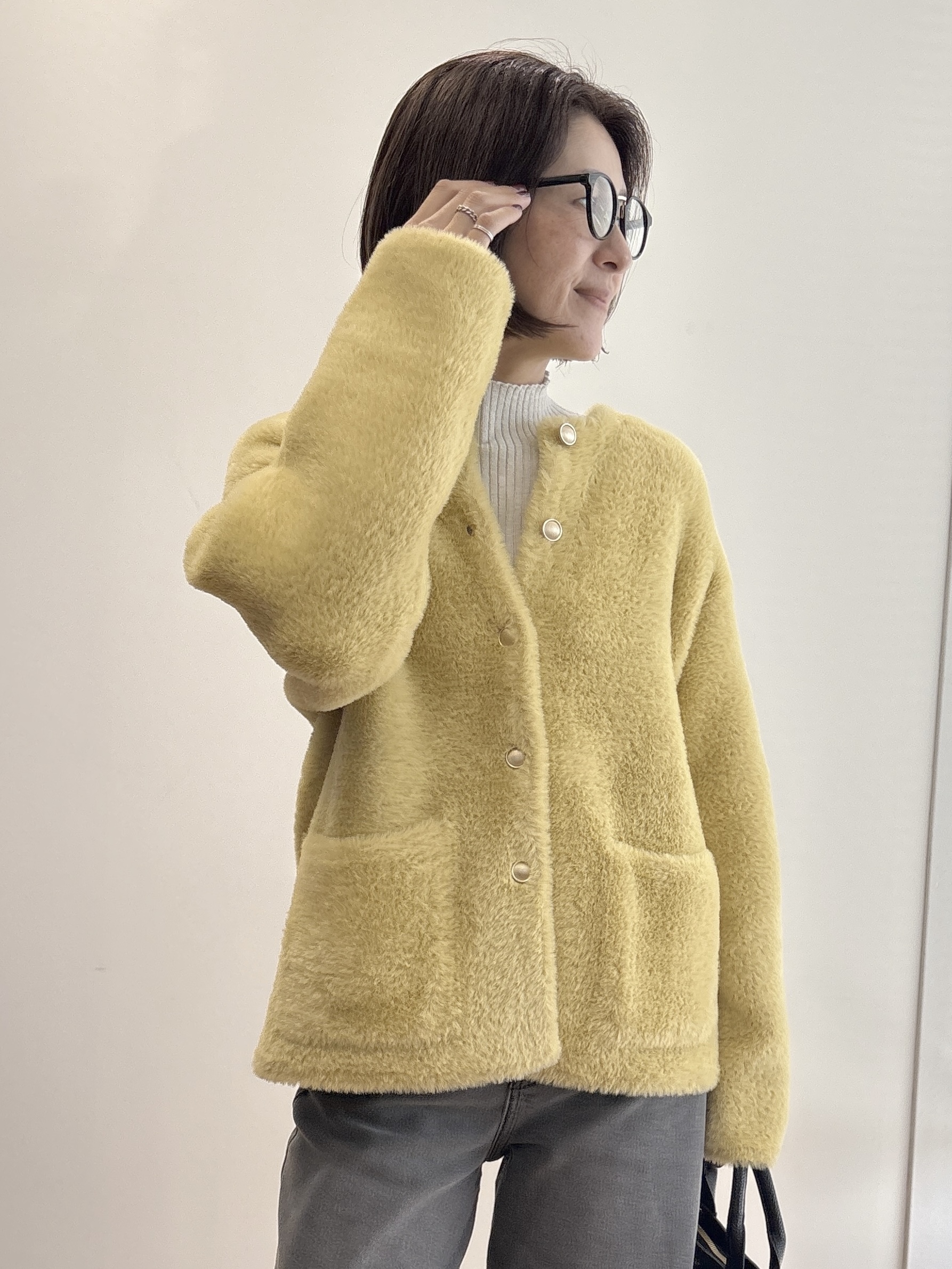 NAKAさんの「OPAQUE.CLIP｜ダブルフェイスニットカーディガン」を使ったコーディネート