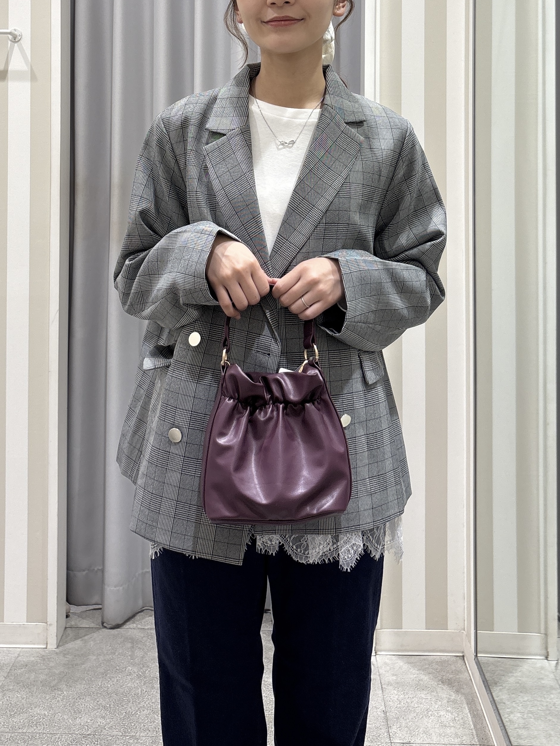 Rikaさんの「SHOO･LA･RUE｜【セットアップ可/洗濯後しわになりにくい】ウールフィール ダブルジャケット」を使ったコーディネート