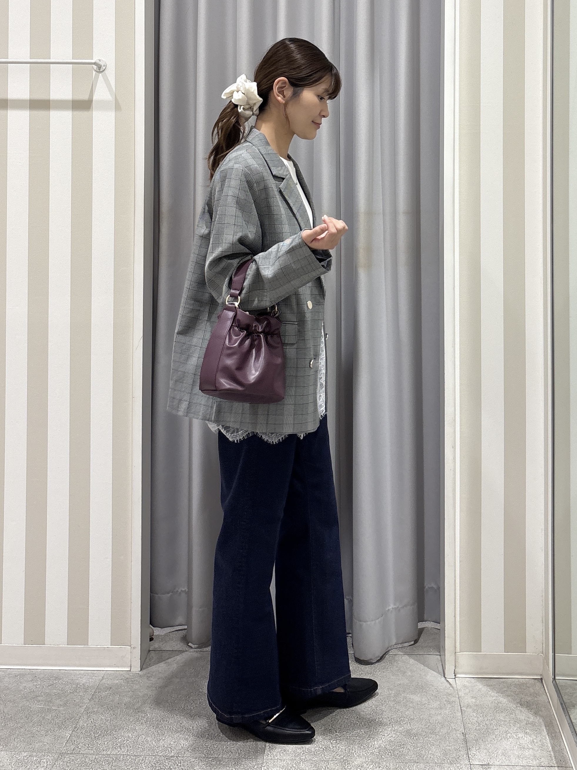 Rikaさんの「SHOO･LA･RUE｜【セットアップ可/洗濯後しわになりにくい】ウールフィール ダブルジャケット」を使ったコーディネート