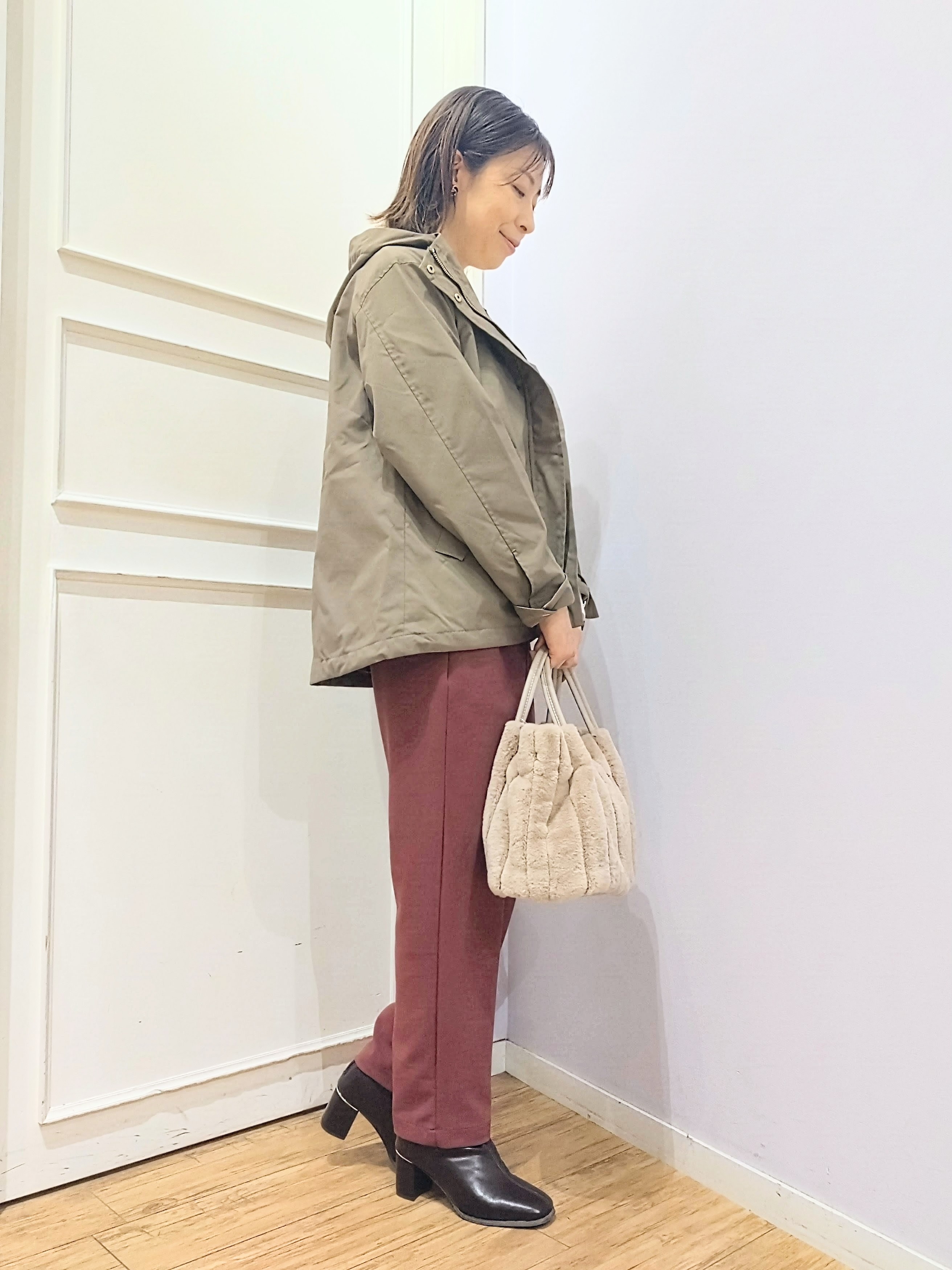 miomioさんの「SHOO･LA･RUE｜【洗濯機可/撥水/マルチWAY】ファーライナー付き 毎日欲張りマンパ」を使ったコーディネート