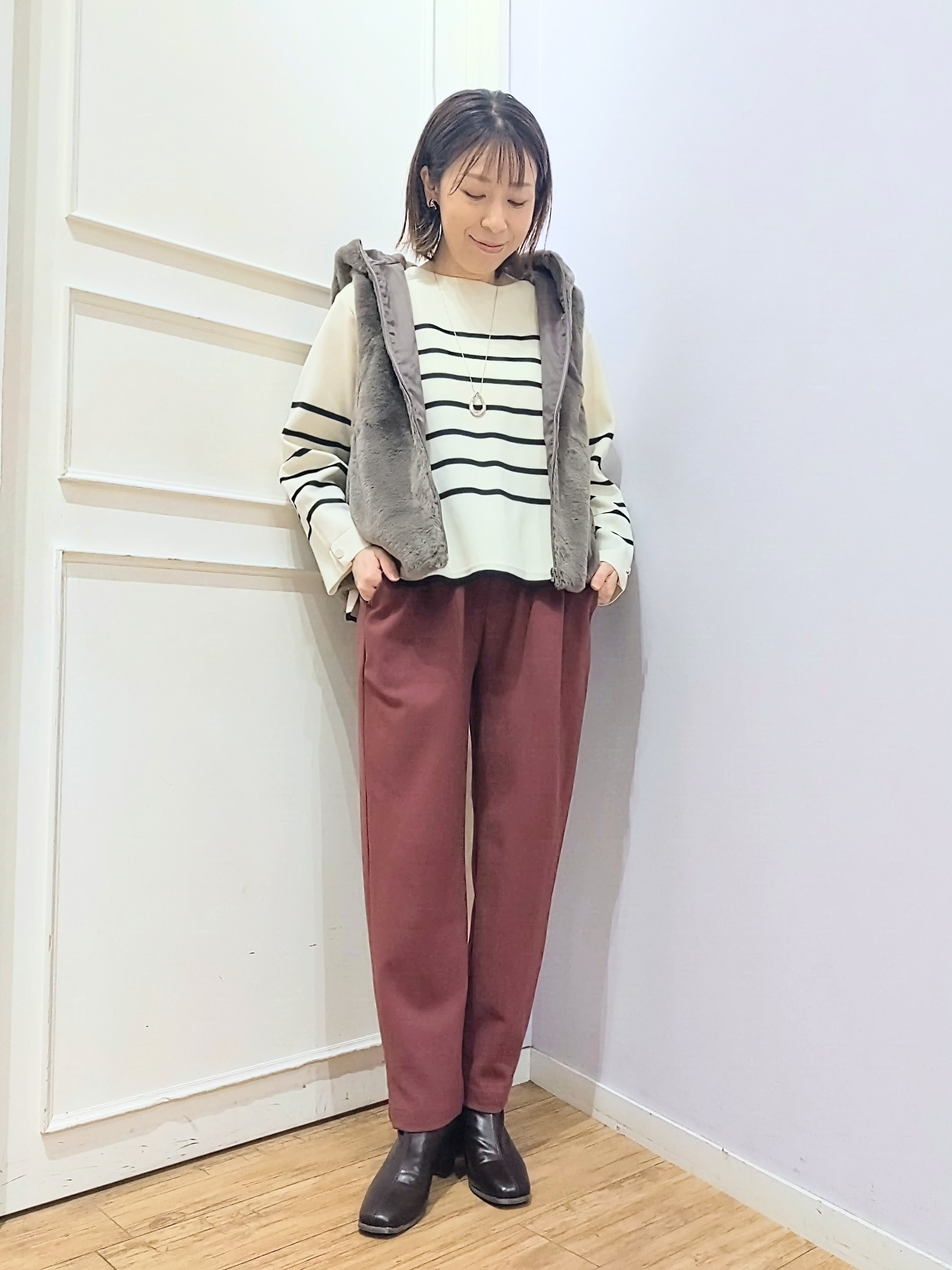 miomioさんの「SHOO･LA･RUE｜【洗濯機可/撥水/マルチWAY】ファーライナー付き 毎日欲張りマンパ」を使ったコーディネート