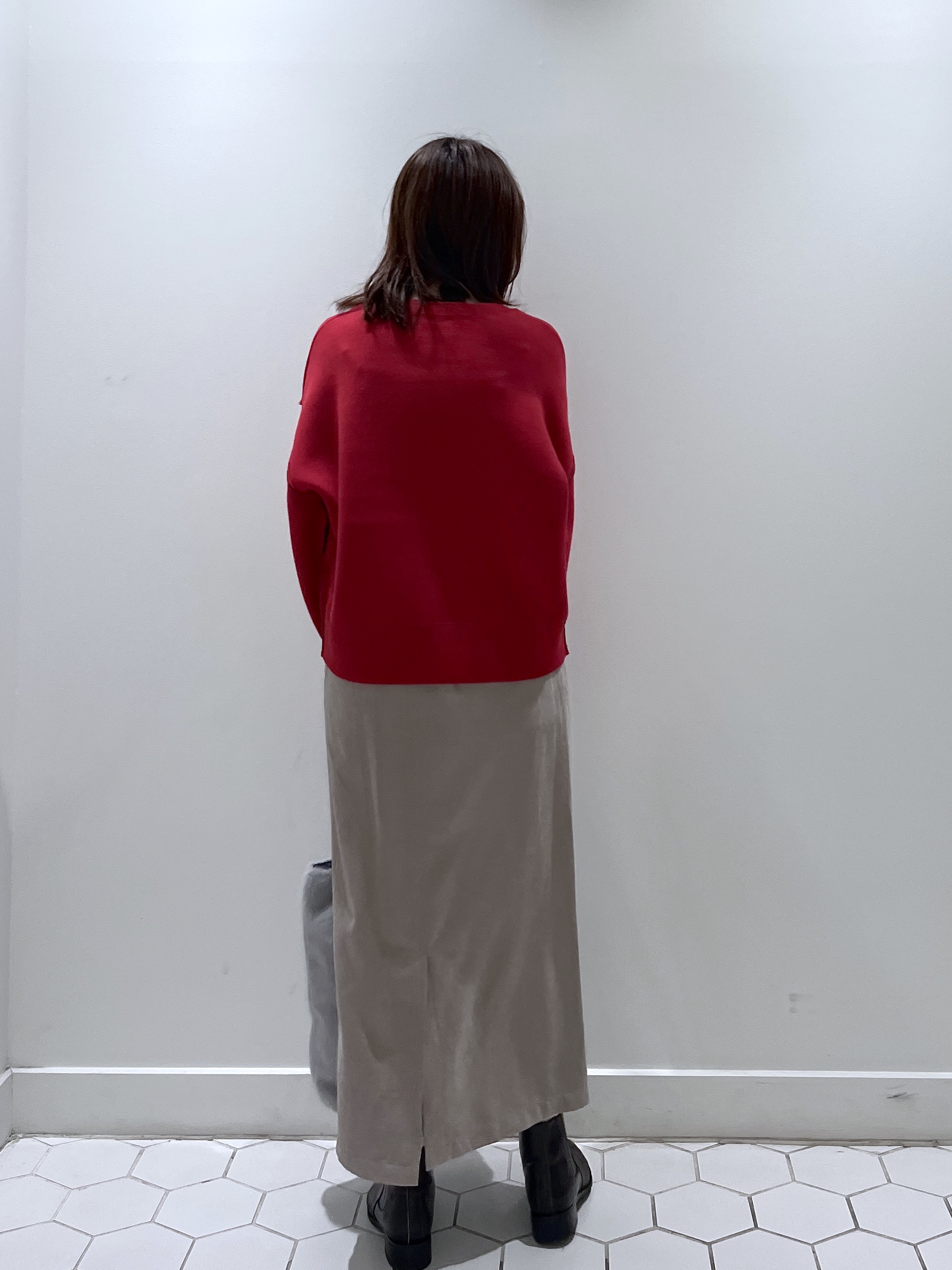Makinoさんの「Dessin｜【2WAY/洗濯機OK/XS-L】配色リバーシブル コットンジャカード クルーネックニット」を使ったコーディネート