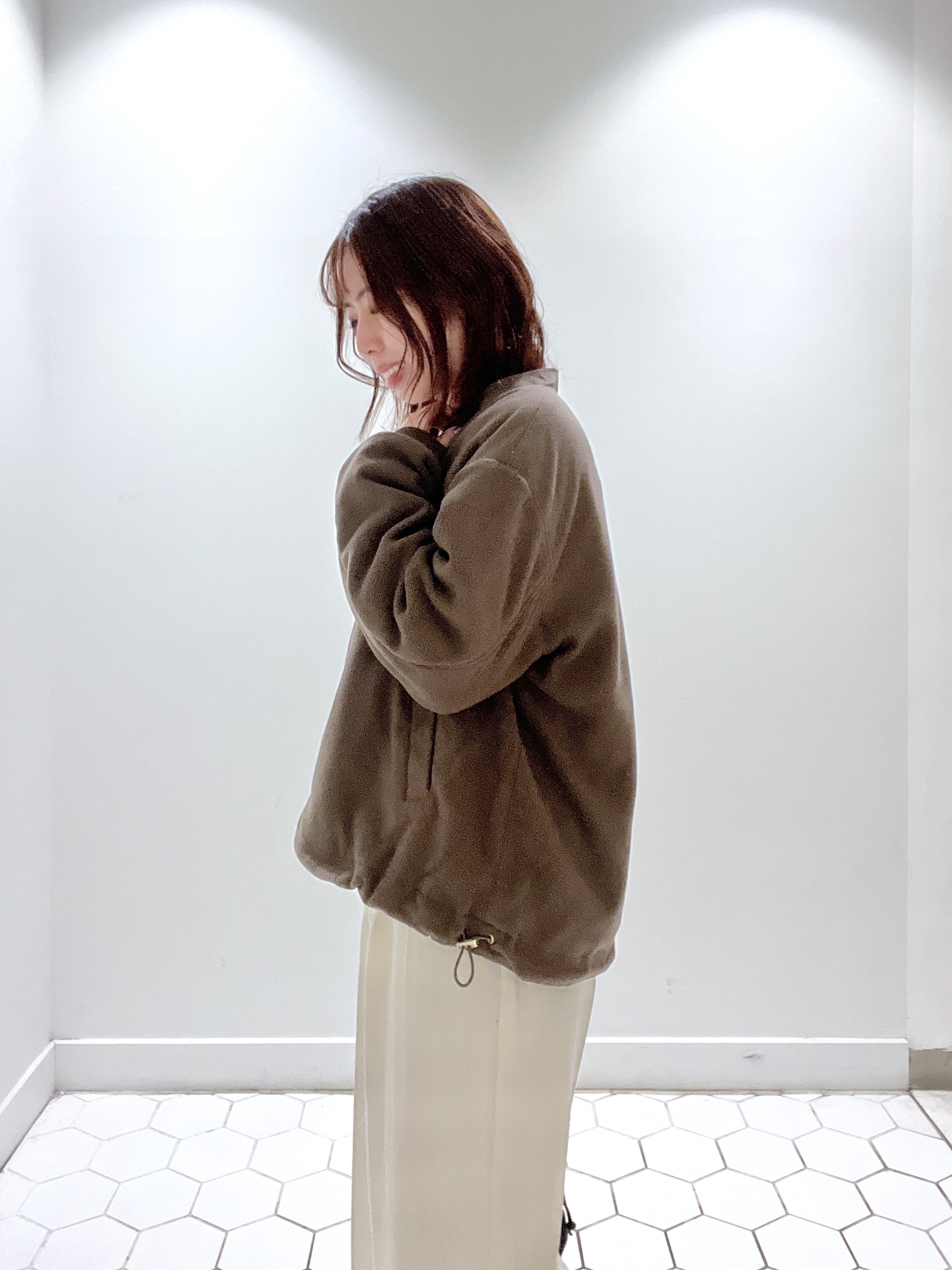 Makinoさんの「Dessin｜【洗える/2WAY】リバーシブル タフタ&times;フリースブルゾン」を使ったコーディネート