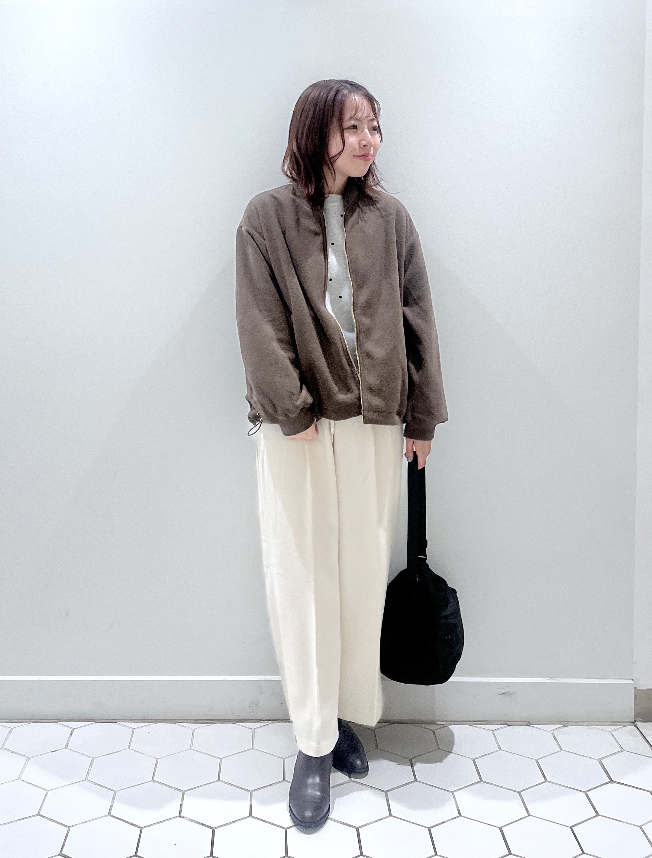 Makinoさんの「Dessin｜【洗える/2WAY】リバーシブル タフタ&times;フリースブルゾン」を使ったコーディネート