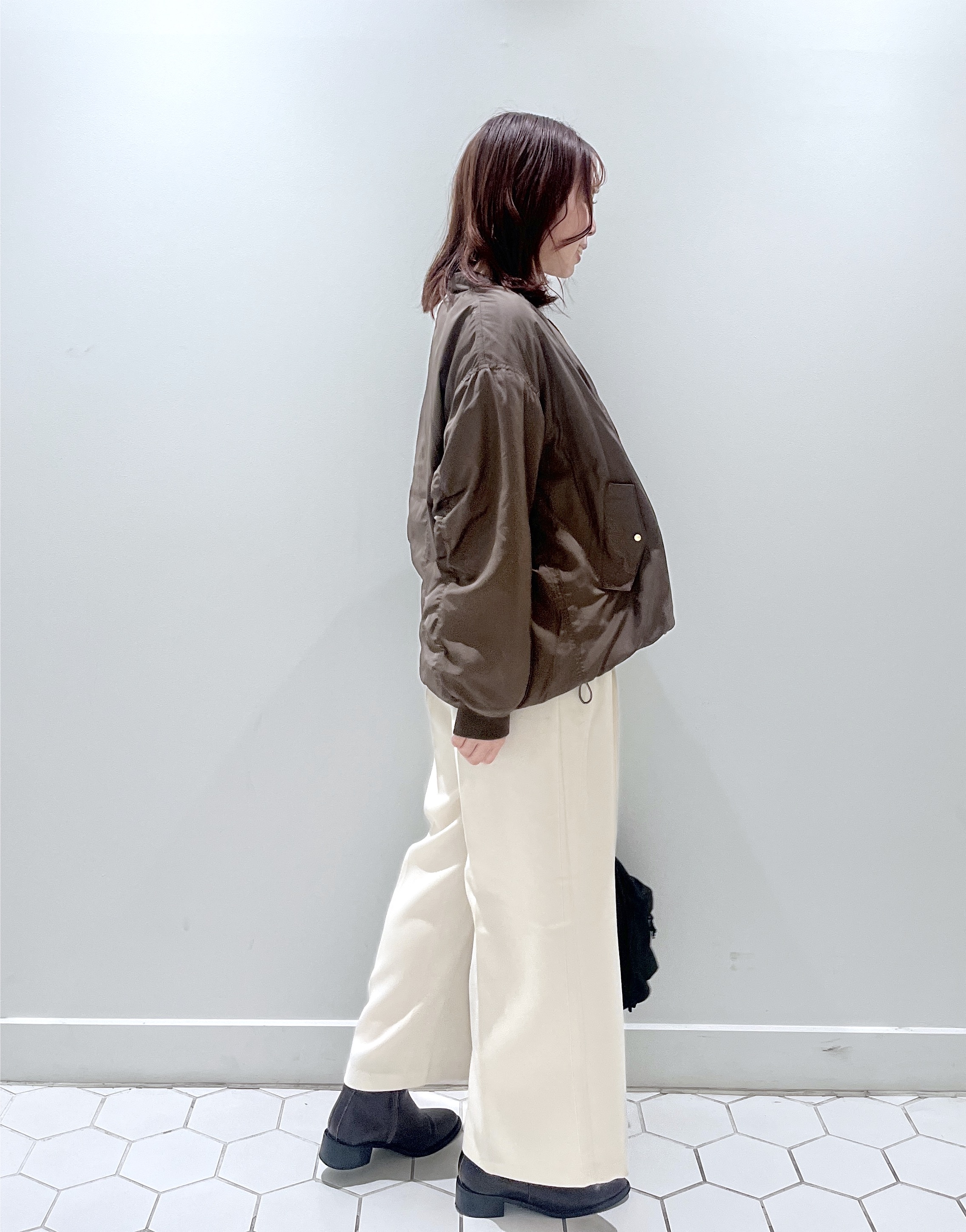 Makinoさんの「Dessin｜【洗える/2WAY】リバーシブル タフタ&times;フリースブルゾン」を使ったコーディネート