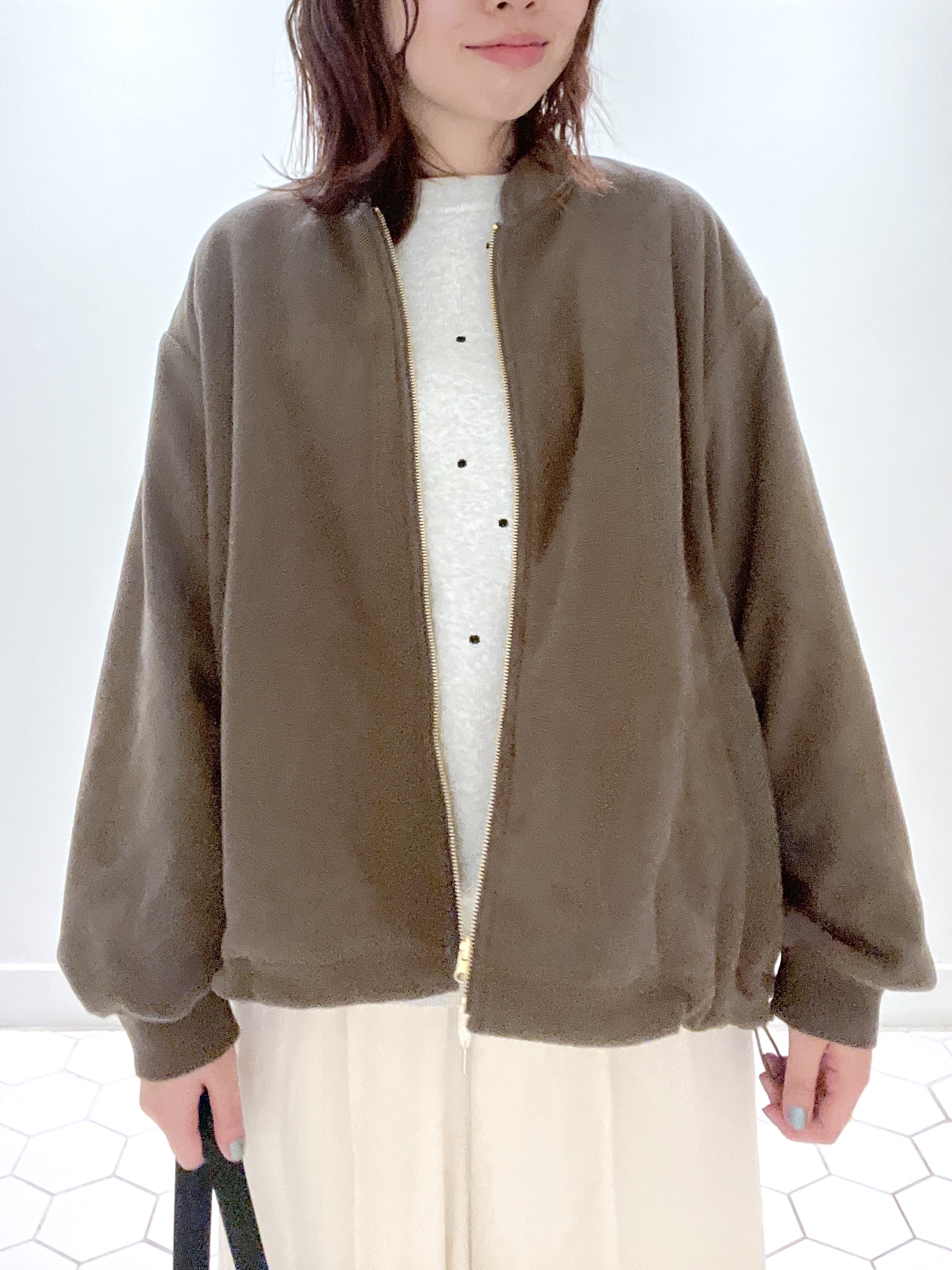 Makinoさんの「Dessin｜【洗える/2WAY】リバーシブル タフタ&times;フリースブルゾン」を使ったコーディネート