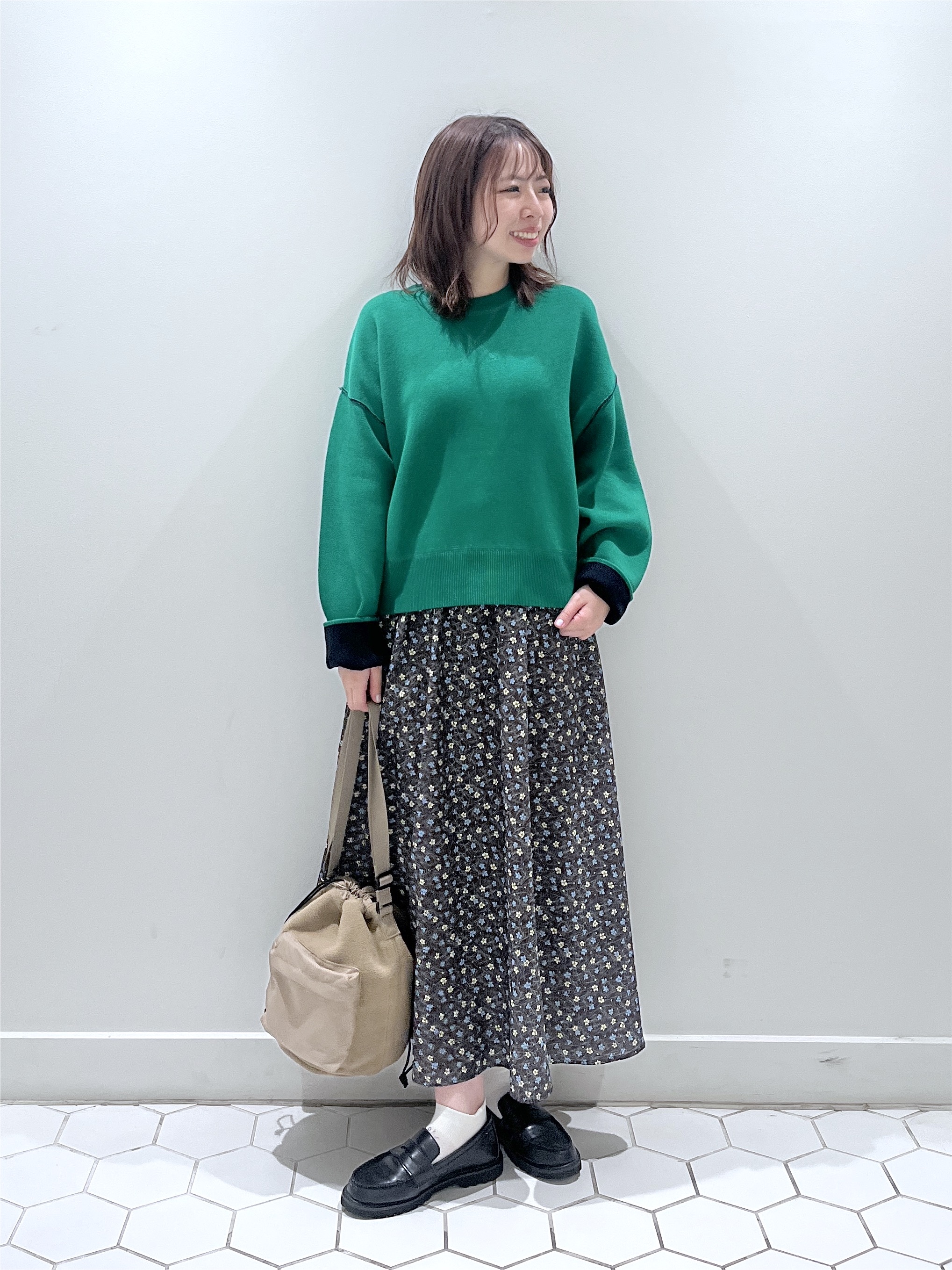 Makinoさんの「Dessin｜【2WAY/洗濯機OK/XS-L】配色リバーシブル コットンジャカード クルーネックニット」を使ったコーディネート