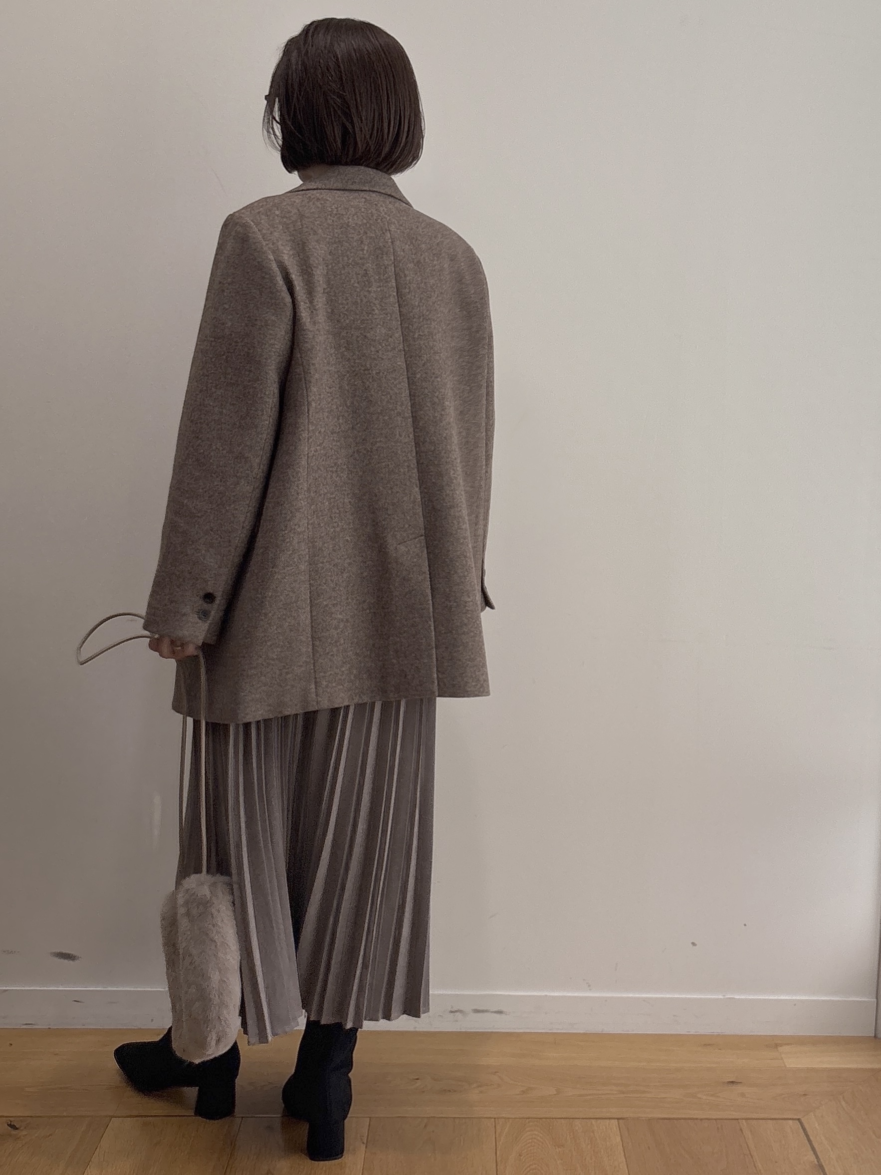 NAKAさんの「OPAQUE.CLIP｜ツイードジャケットコート」を使ったコーディネート