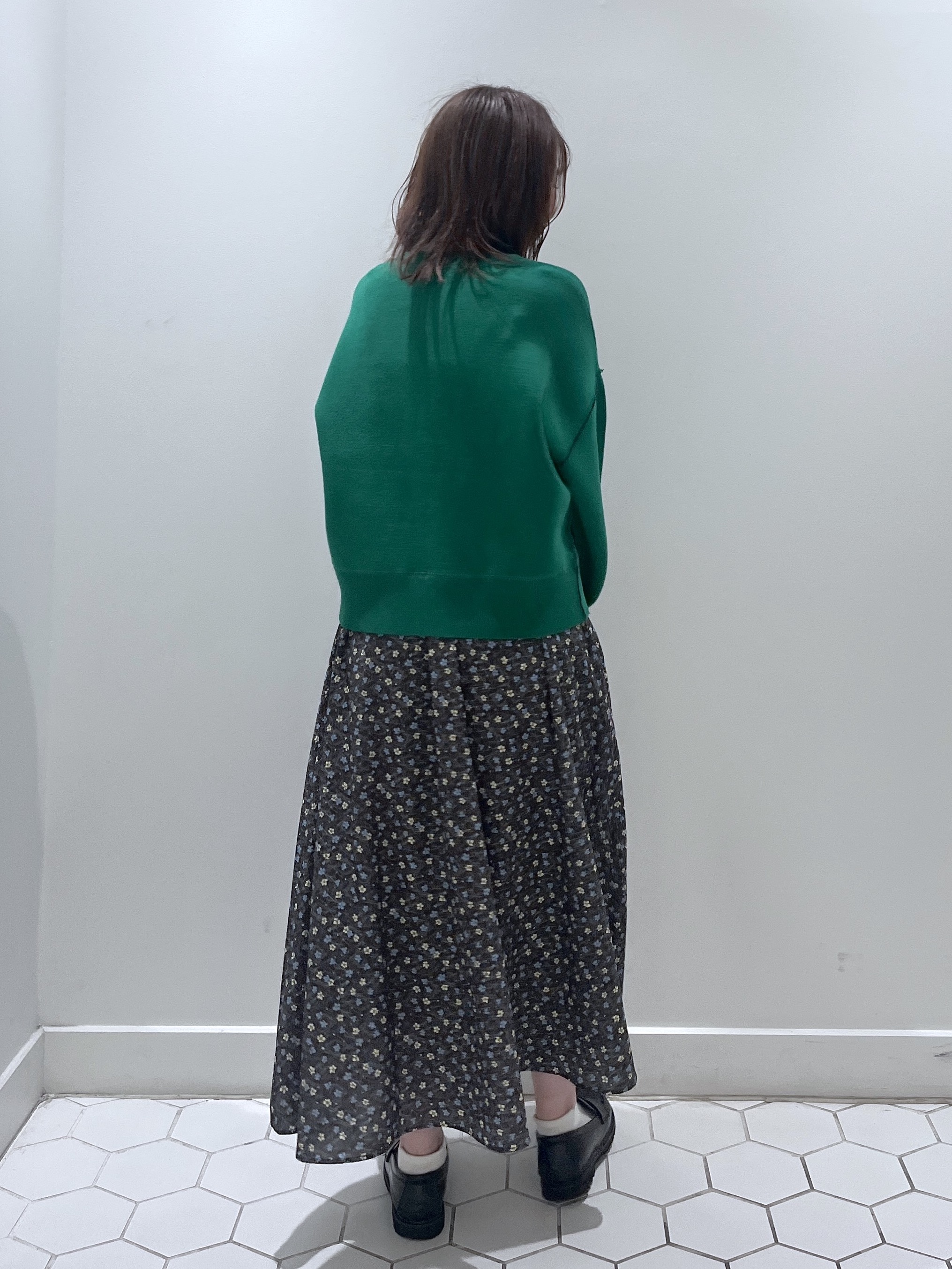 Makinoさんの「Dessin｜【2WAY/洗濯機OK/XS-L】配色リバーシブル コットンジャカード クルーネックニット」を使ったコーディネート