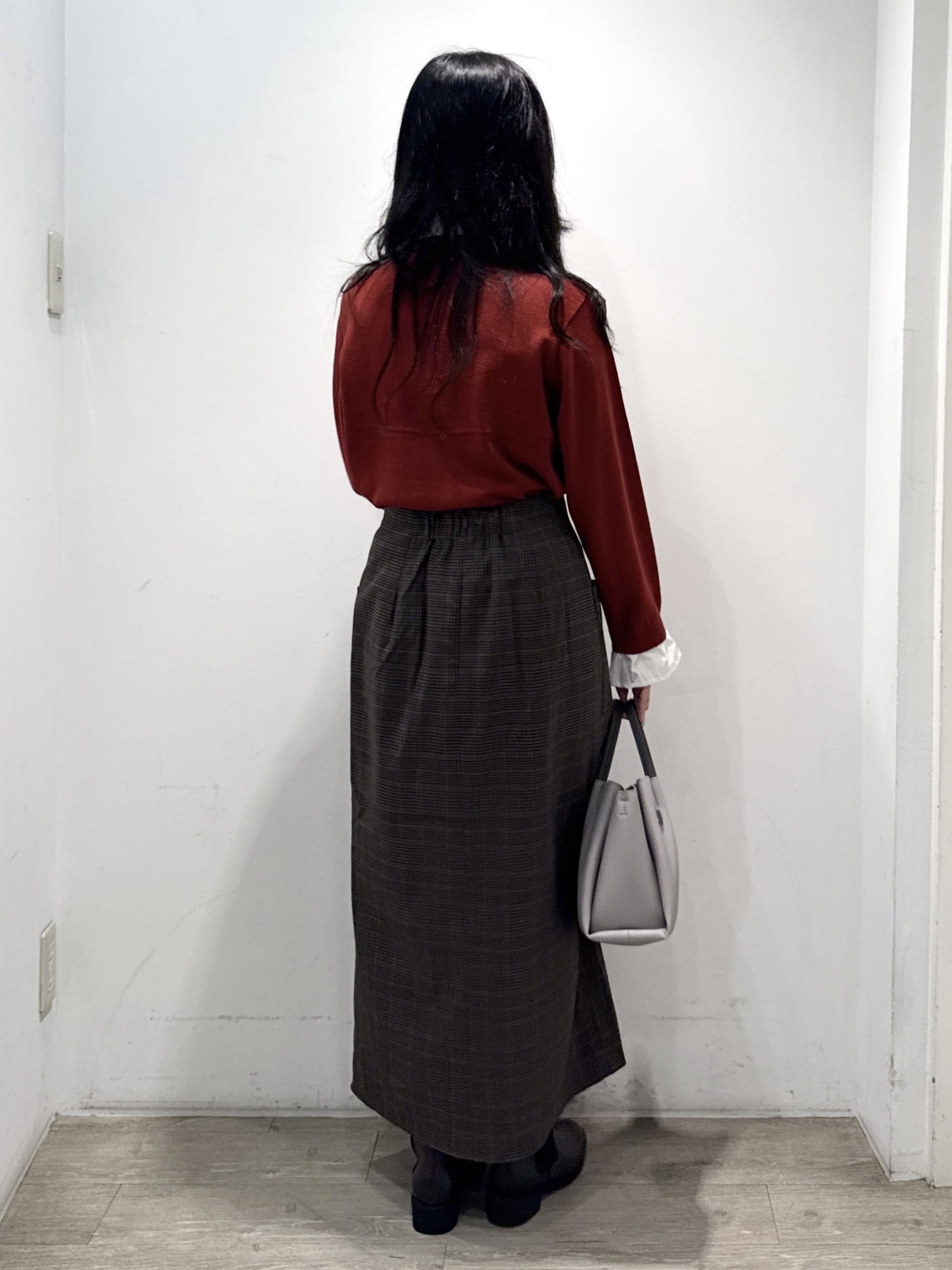 yuicciさんの「OPAQUE.CLIP｜シャツレイヤード風ポロニット【洗濯機OK】」を使ったコーディネート