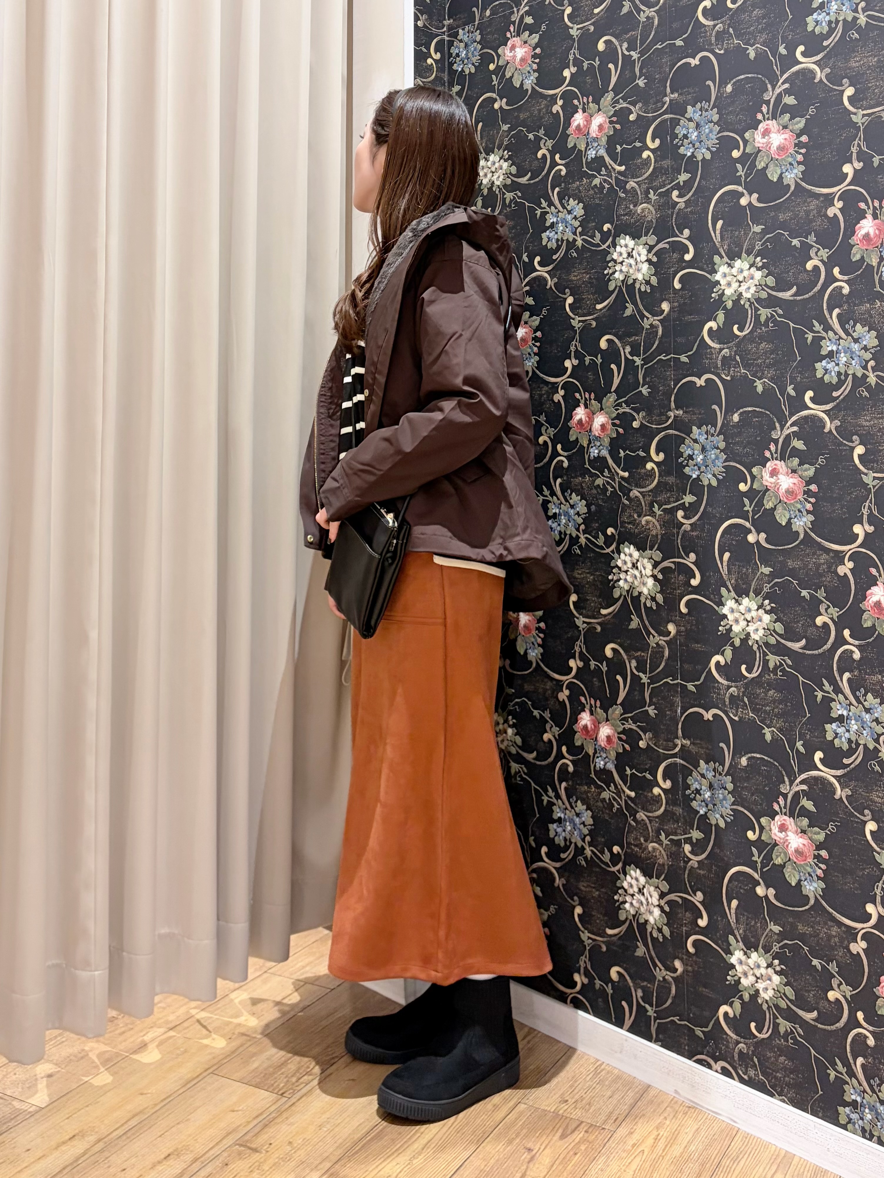 おうめさんの「SHOO･LA･RUE｜【洗濯機可/撥水/マルチWAY】ファーライナー付き 毎日欲張りマンパ」を使ったコーディネート