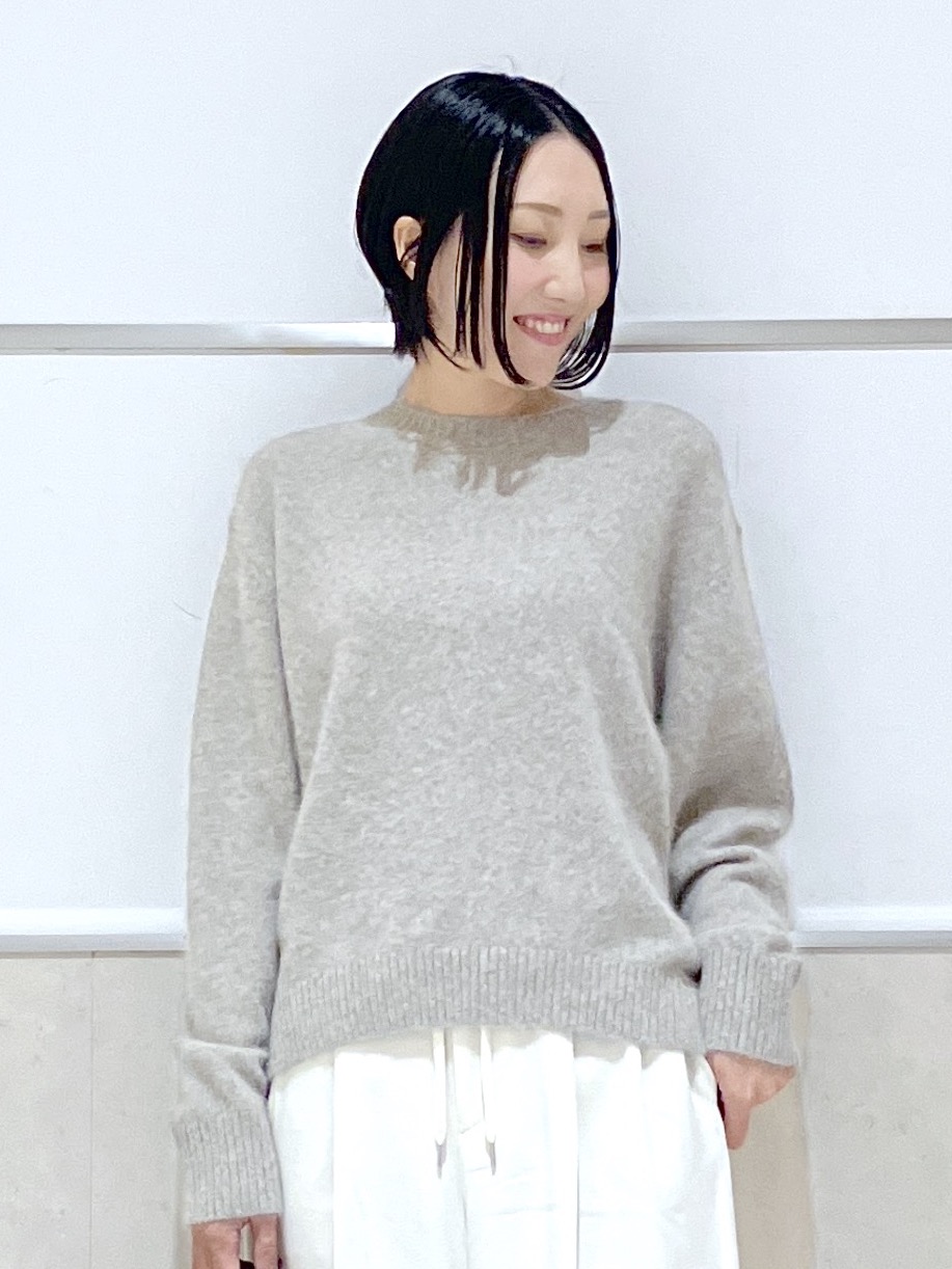 eriko さんの「Dessin｜【あたたかい/洗える】ツイードライクツイル ワイドパンツ」を使ったコーディネート