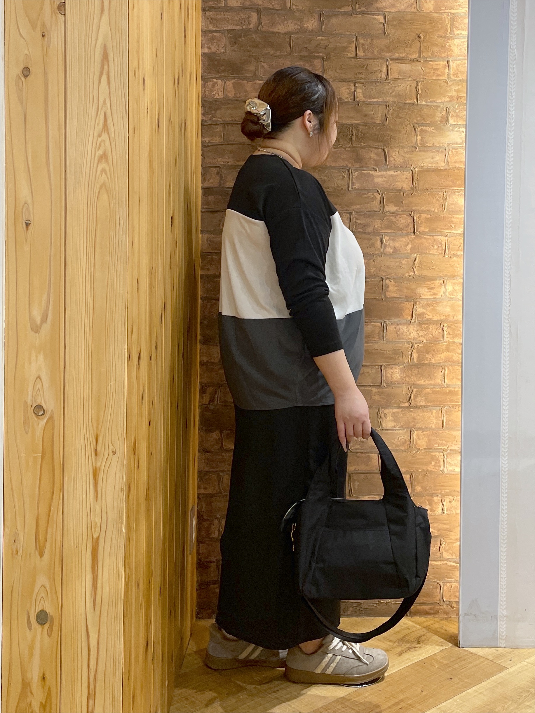 Risaさんの「SHOO･LA･RUE｜【S-LL/洗濯機可】三段切り替え 長袖トップス」を使ったコーディネート