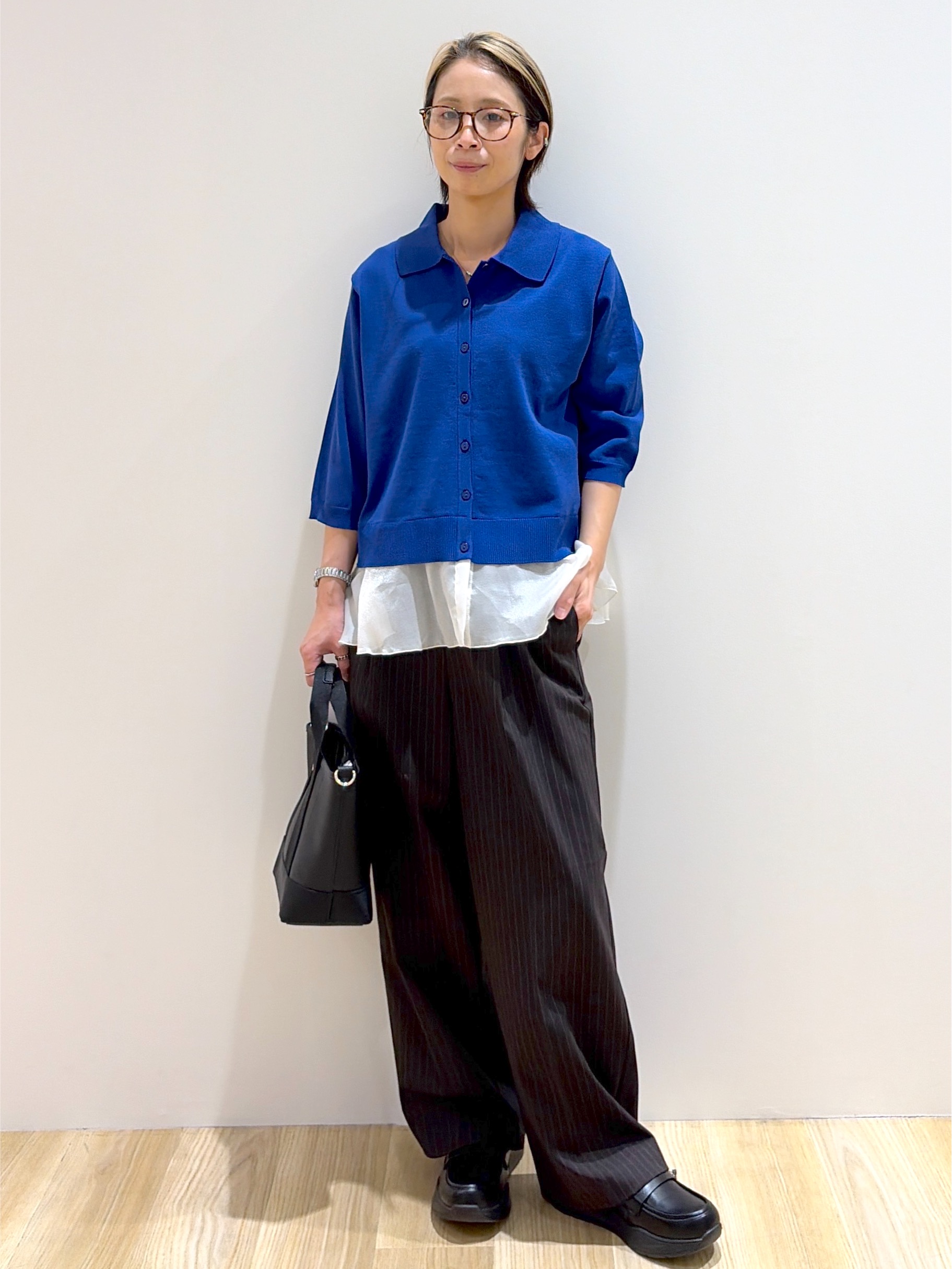 えりさんの「OPAQUE.CLIP｜裾シアードッキングニット【洗濯機OK】」を使ったコーディネート