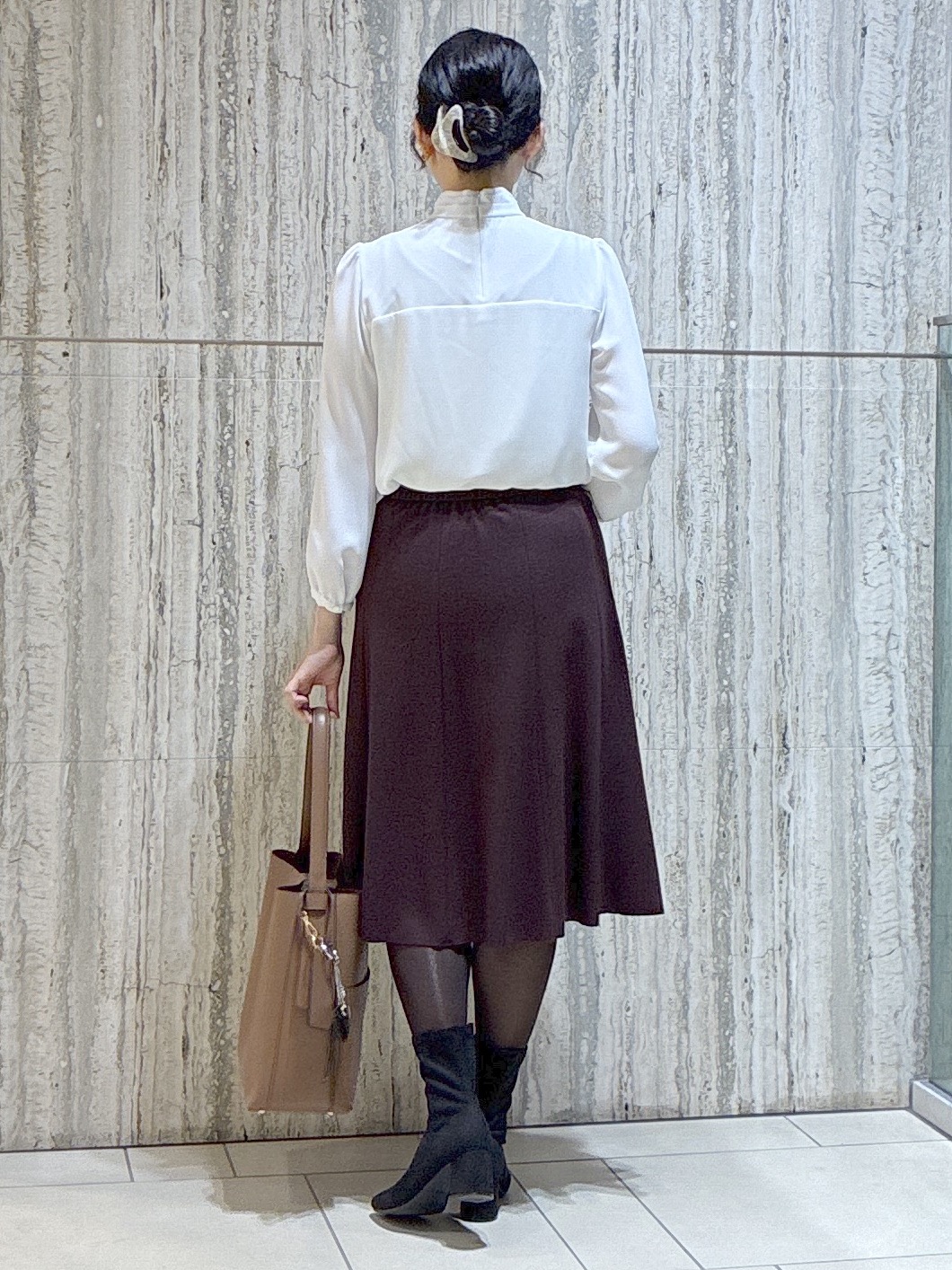  beni_gingerさんの「Reflect｜【SS-4Lサイズ／通勤／セレモニー】プチハイネック シフォンブラウス」を使ったコーディネート