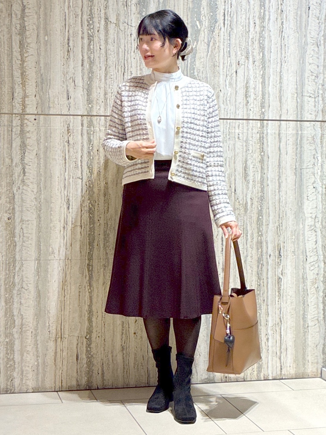  beni_gingerさんの「Reflect｜【SS-4Lサイズ／通勤／セレモニー】プチハイネック シフォンブラウス」を使ったコーディネート