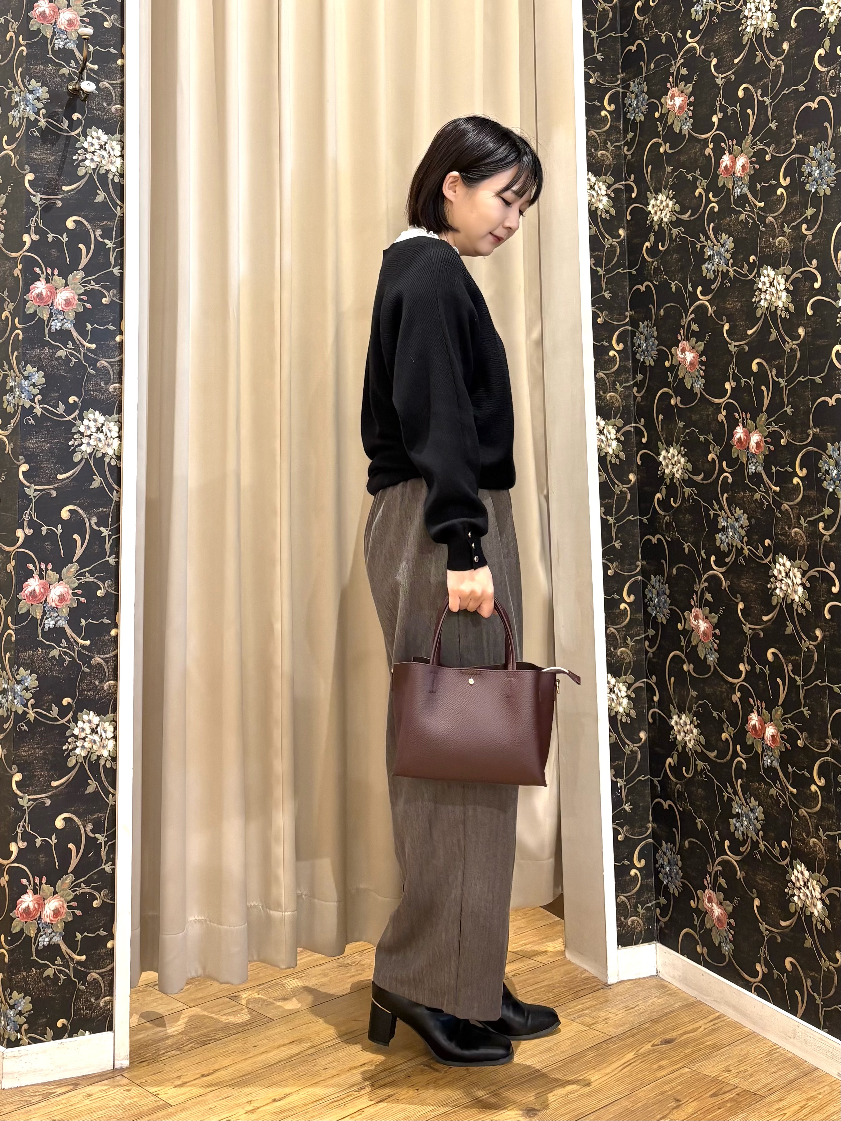 ネリさんの「SHOO･LA･RUE｜【洗濯機可/体型カバー】やわらかリブドルマンニット」を使ったコーディネート