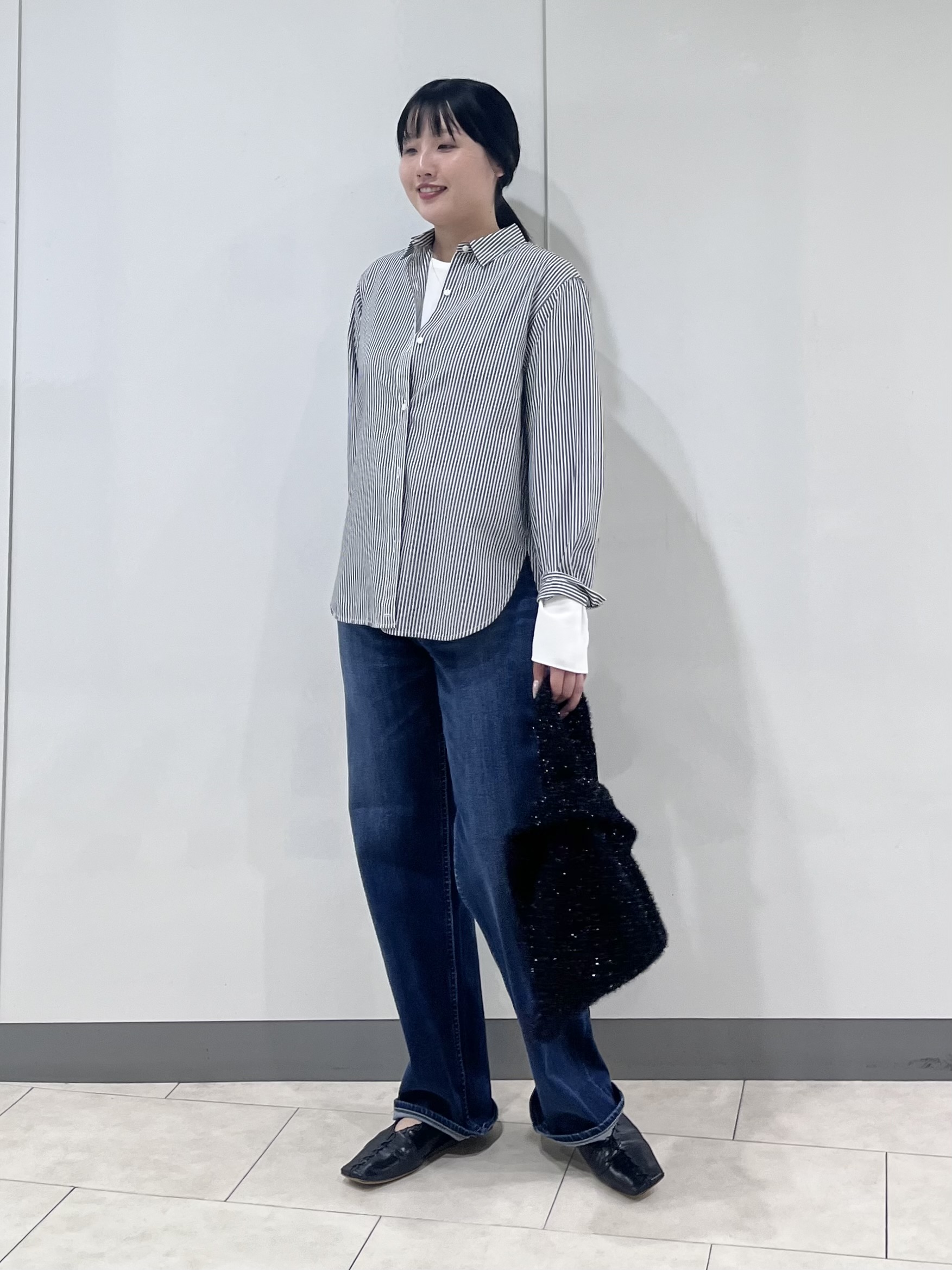 hasuさんの「INDIVI｜【2WAY／ストライプ柄】ベーシックシャツ」を使ったコーディネート