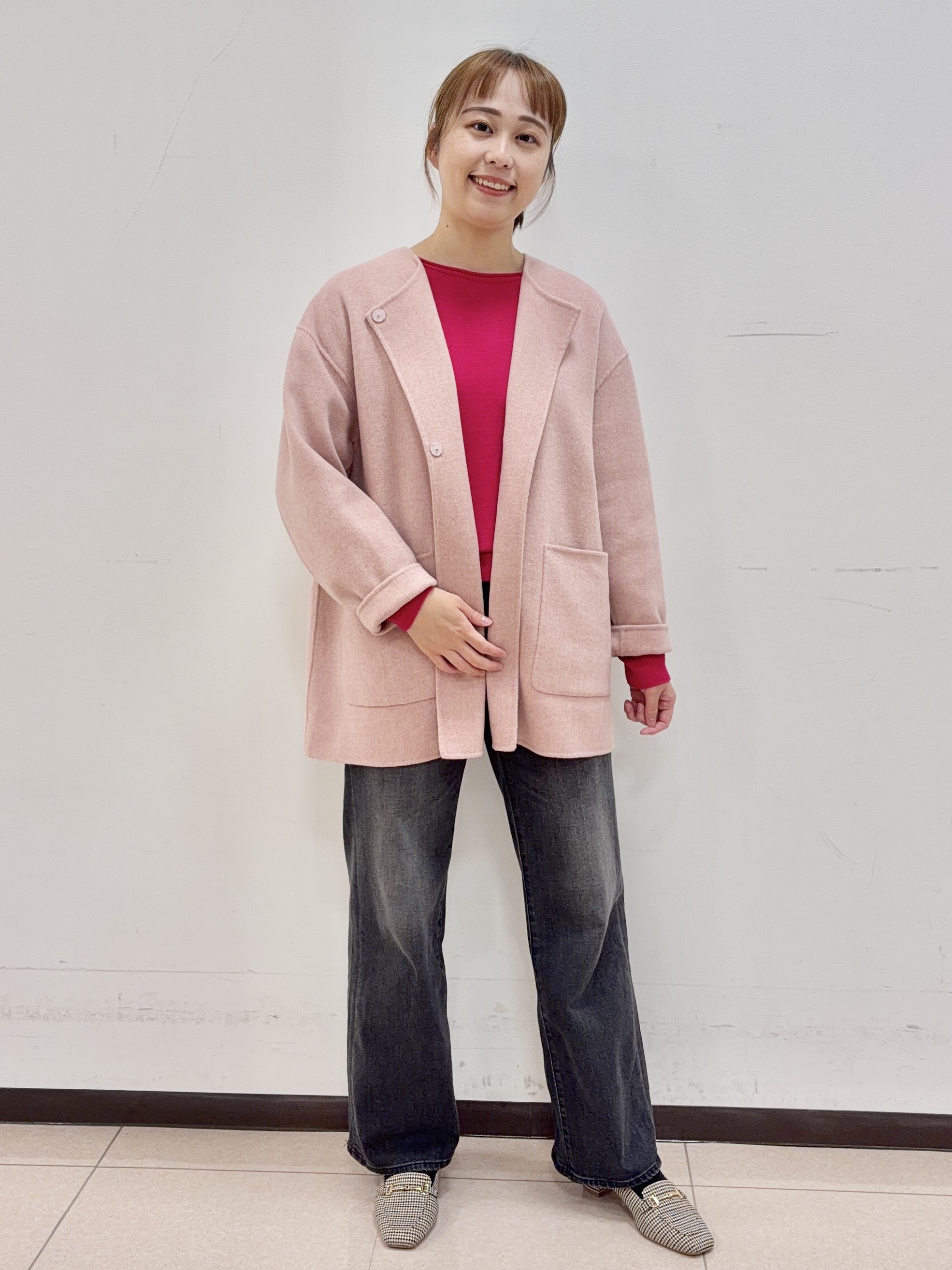 りおさんの「UNTITLED｜【マフラー付き/ゆったり】リバーコート」を使ったコーディネート