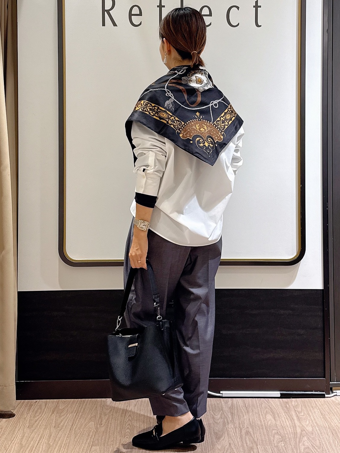 nekoさんの「Reflect｜【羽織◎】オフボディシルエットシャツ」を使ったコーディネート