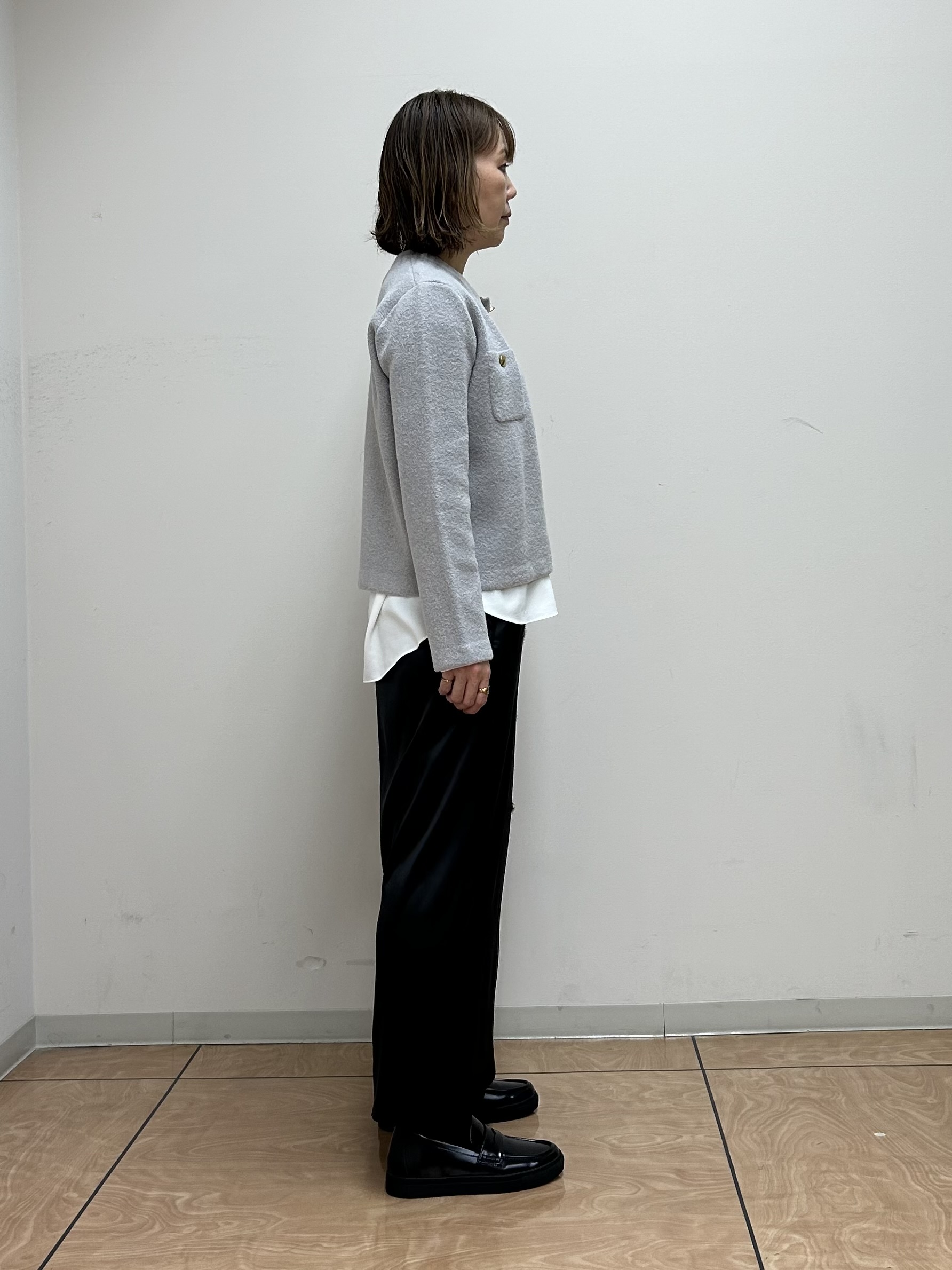 mariさんの「INDIVI｜【軽やか】ブークレニットジャケット」を使ったコーディネート