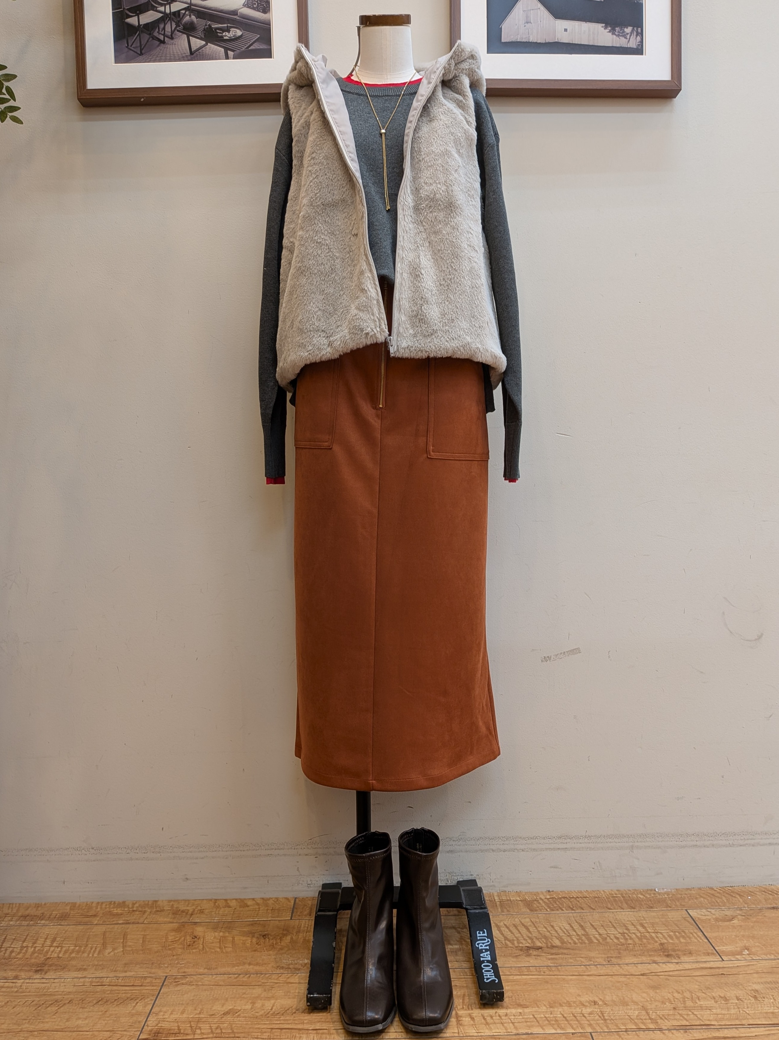 うっちーさんの「SHOO･LA･RUE｜【洗濯機可/撥水/マルチWAY】ファーライナー付き 毎日欲張りマンパ」を使ったコーディネート