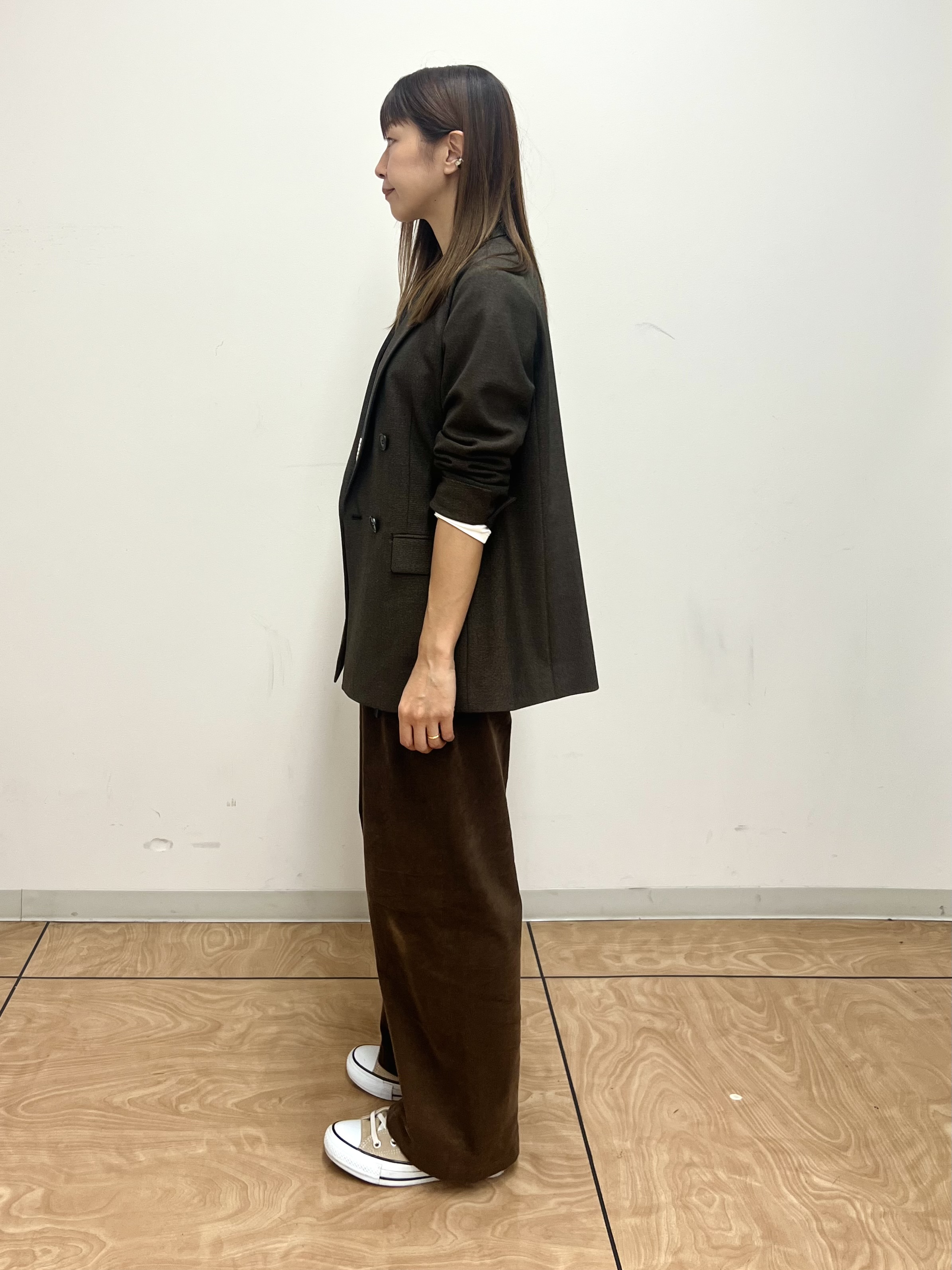 カナさんの「INDIVI｜【洗濯機OK／ストレッチ◎】秋はじめのダブルジャケット」を使ったコーディネート