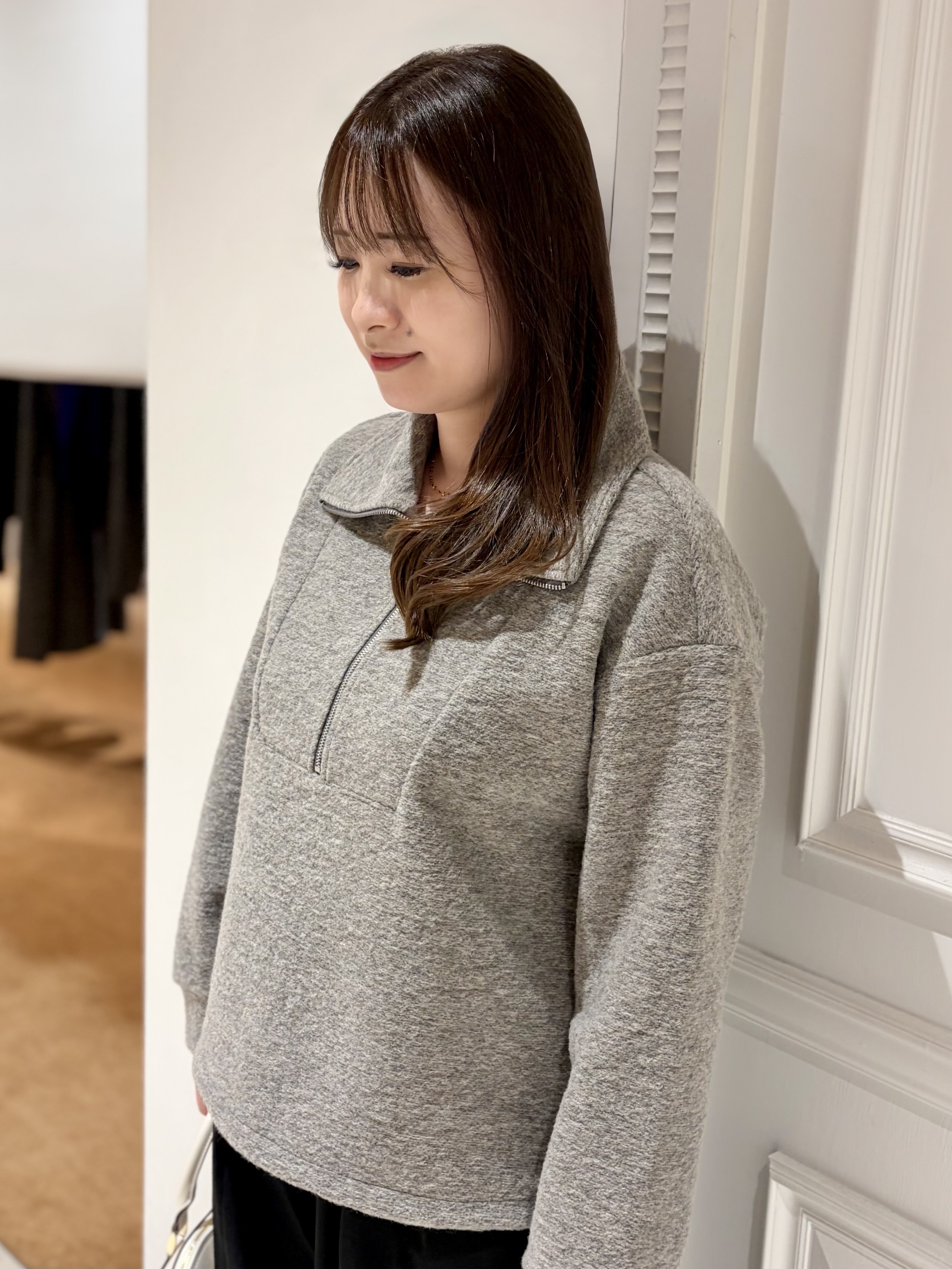 minowaさんの「DRESSTERIOR｜イタリアンスライバー ハーフジッププルオーバー」を使ったコーディネート