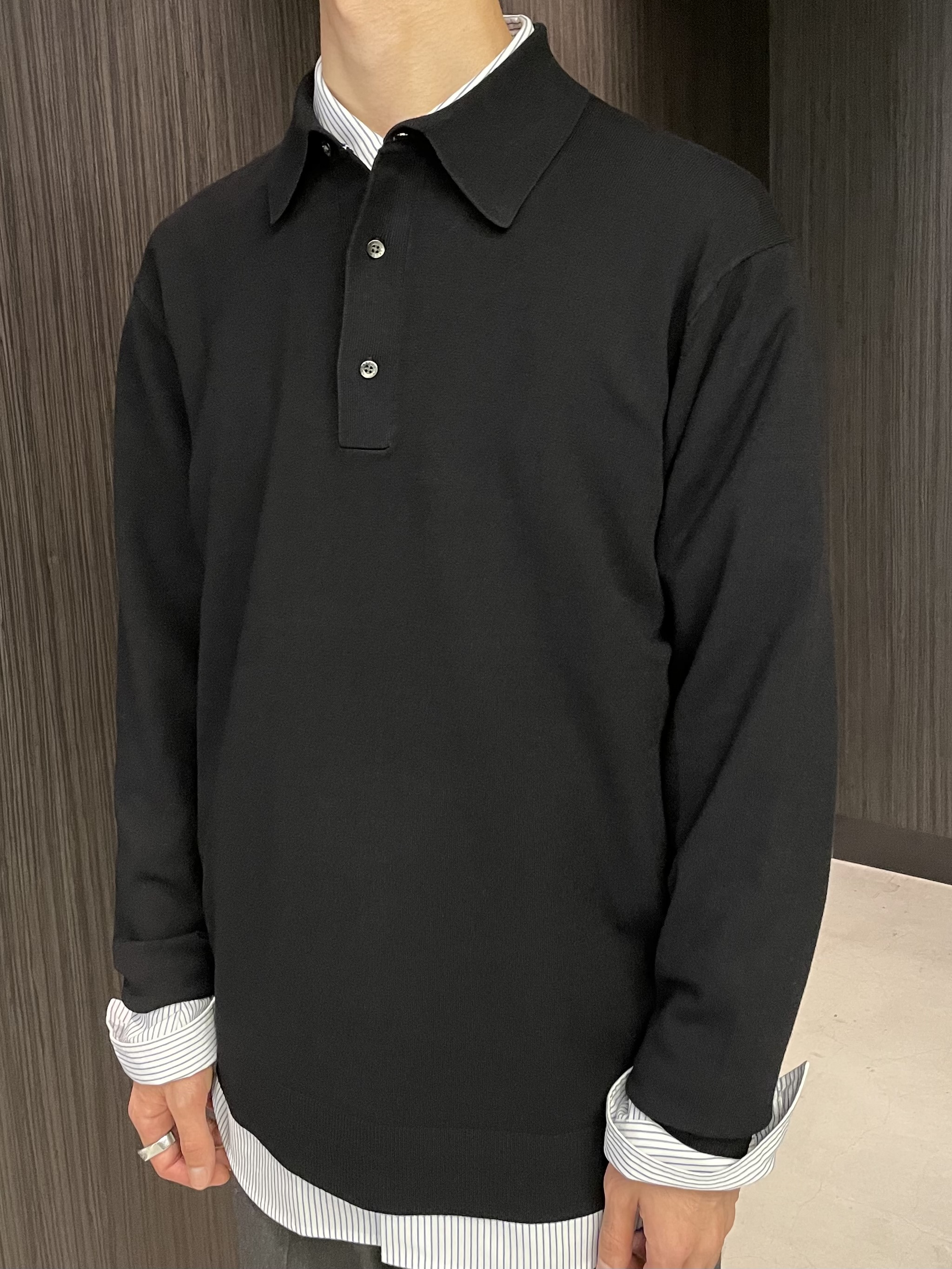 Okdさんの「TAKEO KIKUCHI｜レーヨン ニット ポロシャツ」を使ったコーディネート