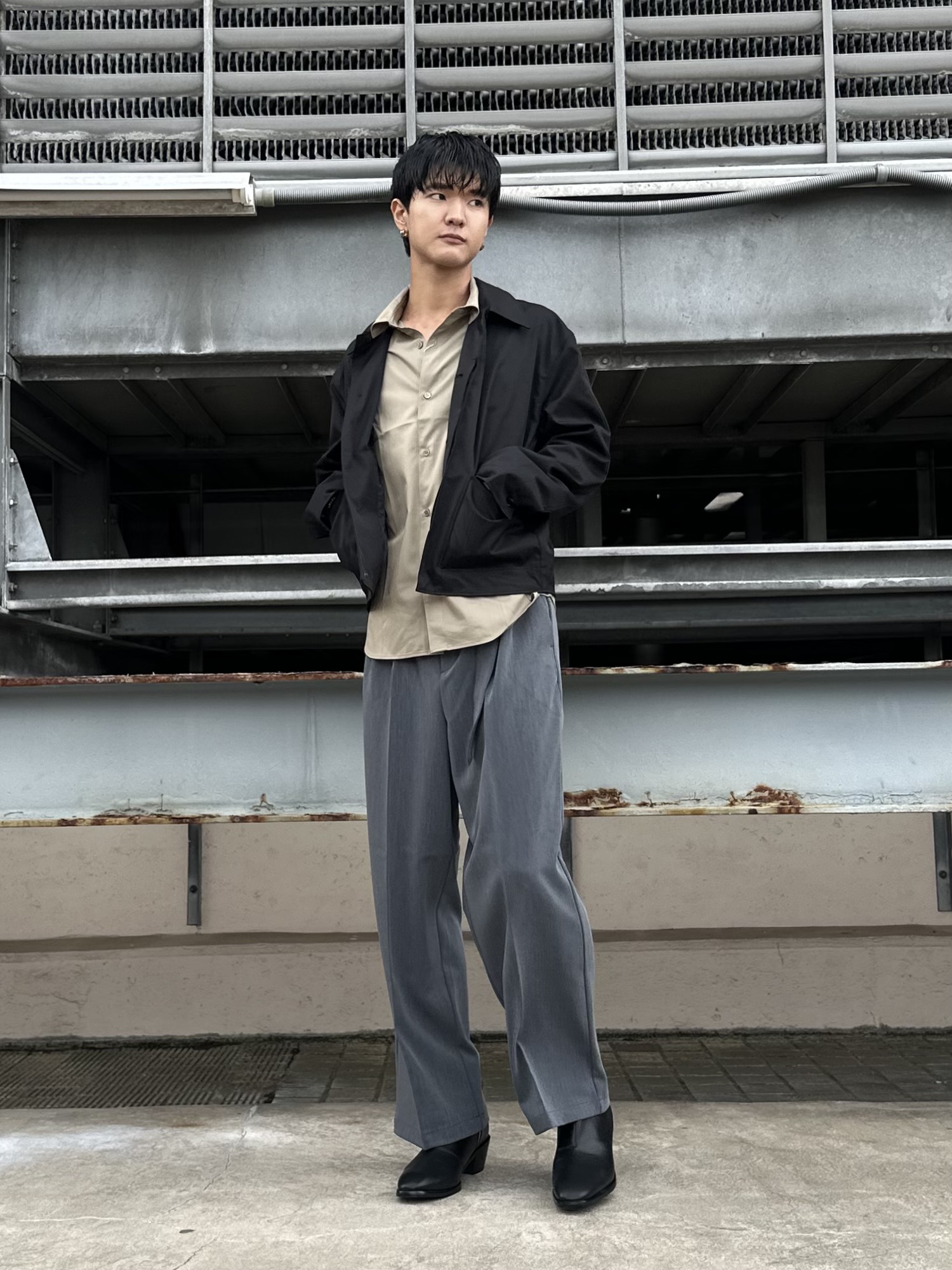 KOHEIさんの「tk.TAKEO KIKUCHI｜ショートカバーオールジャケット」を使ったコーディネート