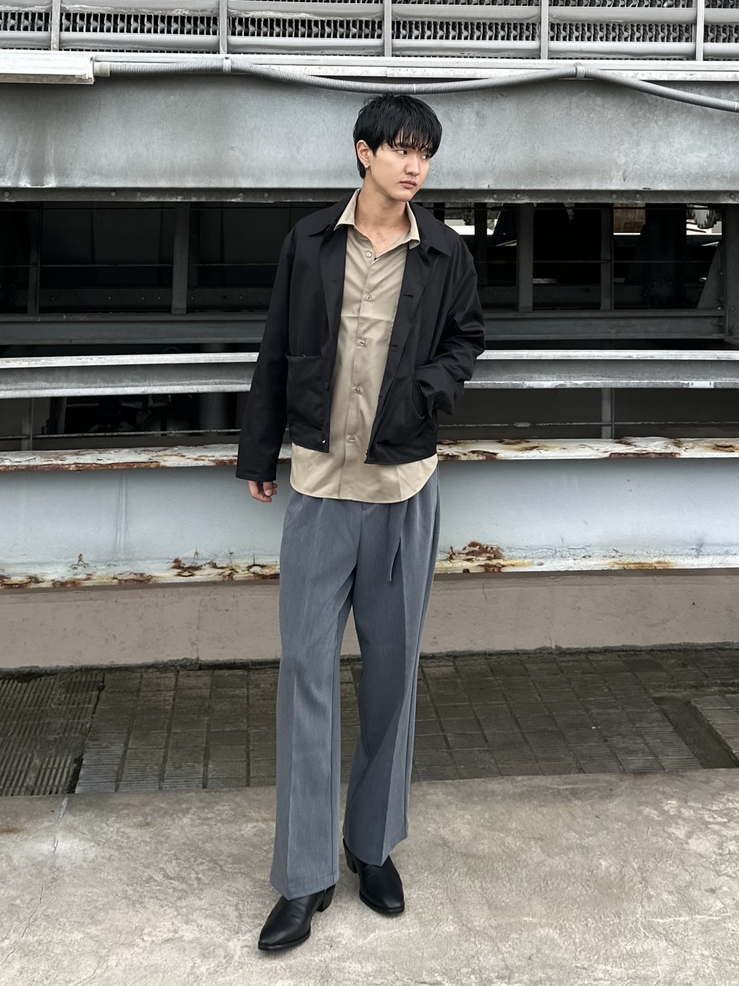 KOHEIさんの「tk.TAKEO KIKUCHI｜ショートカバーオールジャケット」を使ったコーディネート