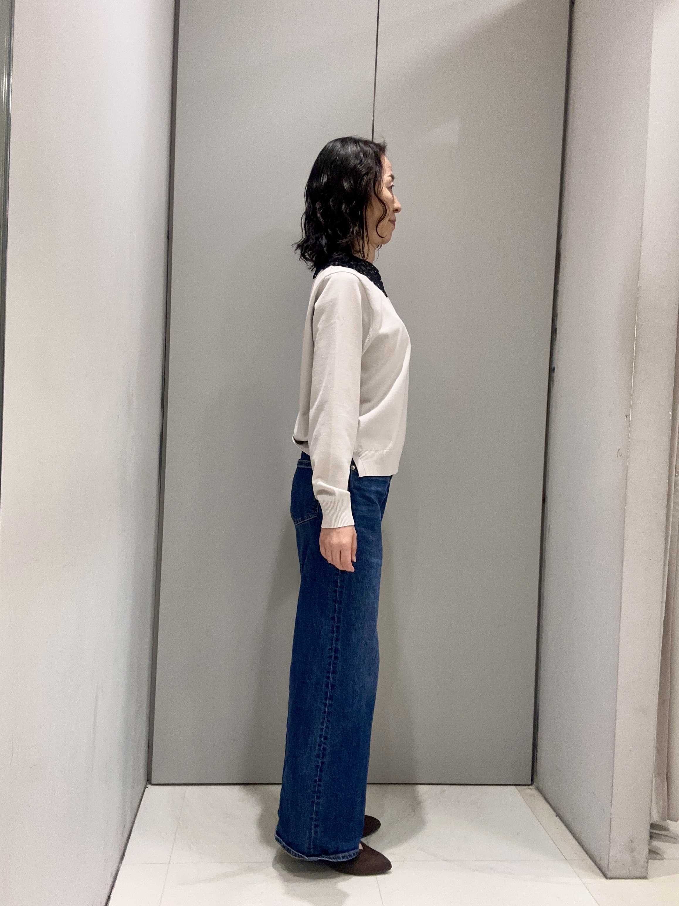 Kouさんの「Reflect｜【付け衿】レース衿付きストレッチニット」を使ったコーディネート